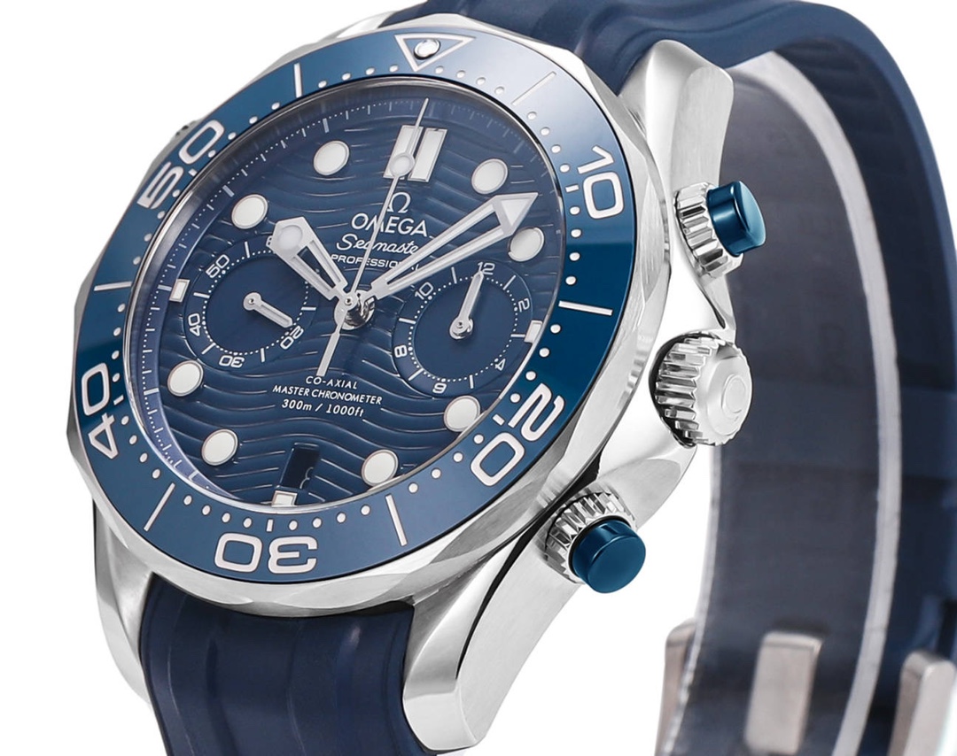 Omega Seamaster 300m 44mm Blue Dial Blue Bezel Blue Rubber Strap 210.30.44.51.03.001