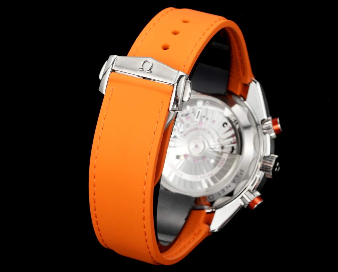 OMEGA Seamaster Planet Ocean 600M 45.5mm Black Dial Orange Steel Bezel Orange Rubber Strap 232.32.46.51.01.001