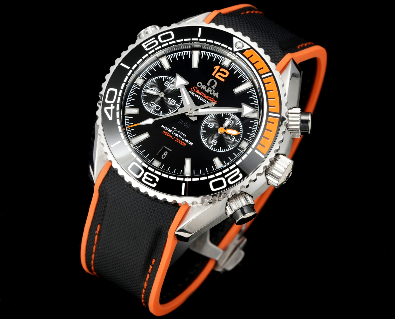 Omega Seamaster Planet Ocean 600M 45.5mm Black Dial Black Orange Bezel Rubber 215.32.46.25.01.001