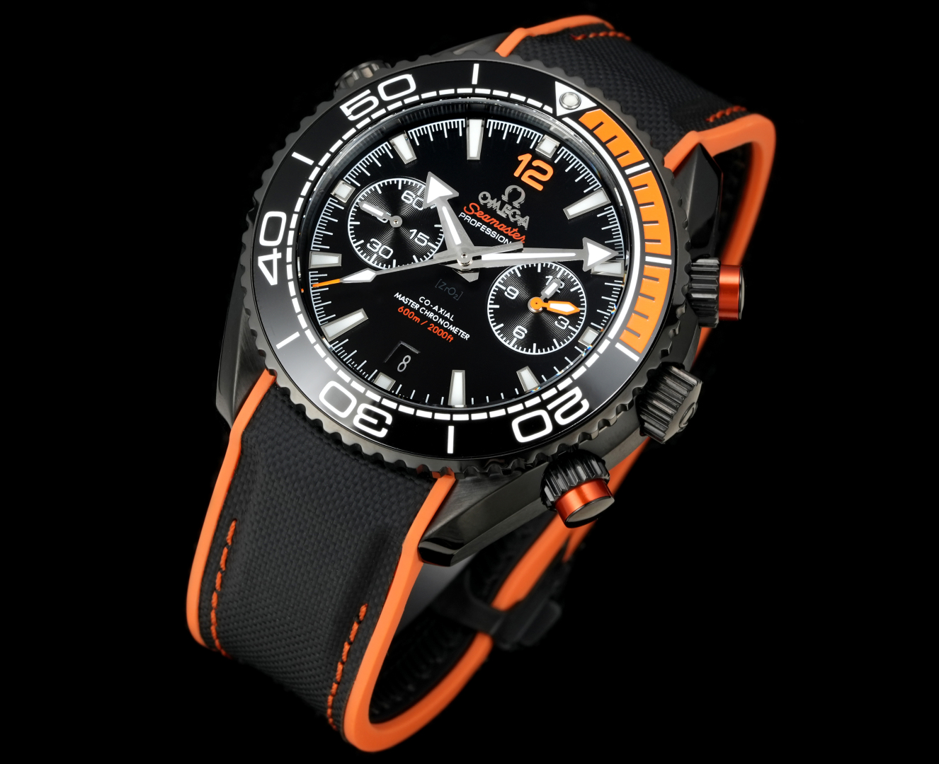 Omega Seamaster Planet Ocean 600M 45.5mm Black Dial Black Orange Bezel Black Rubber Strap 215.92.46.51.01.001