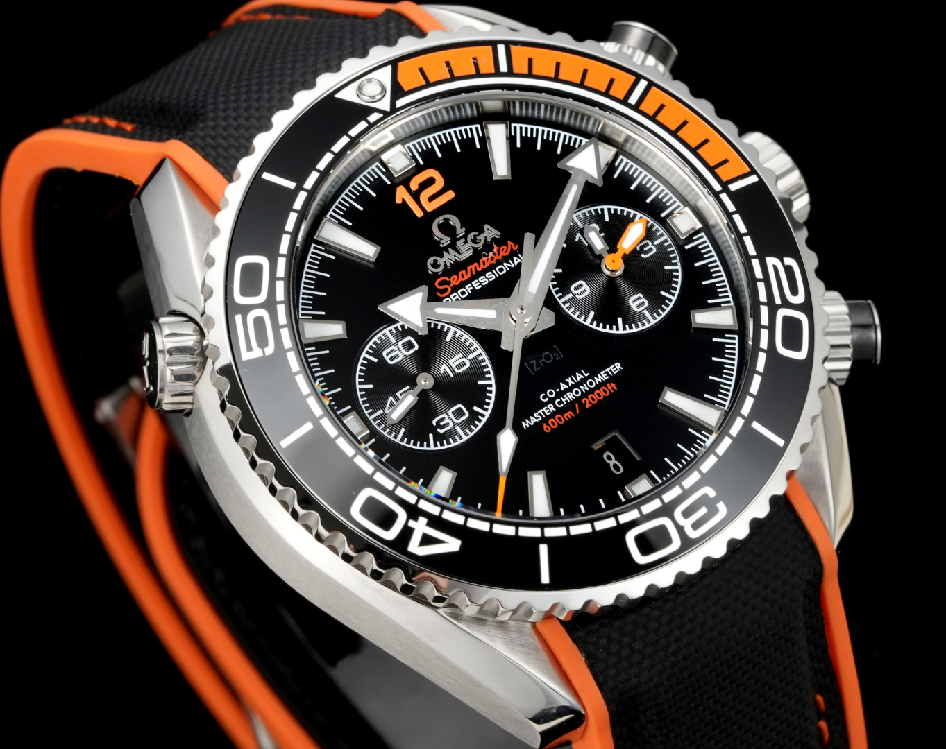 Omega Seamaster Planet Ocean 600M 45.5mm Black Dial Black Orange Bezel Rubber 215.32.46.25.01.001