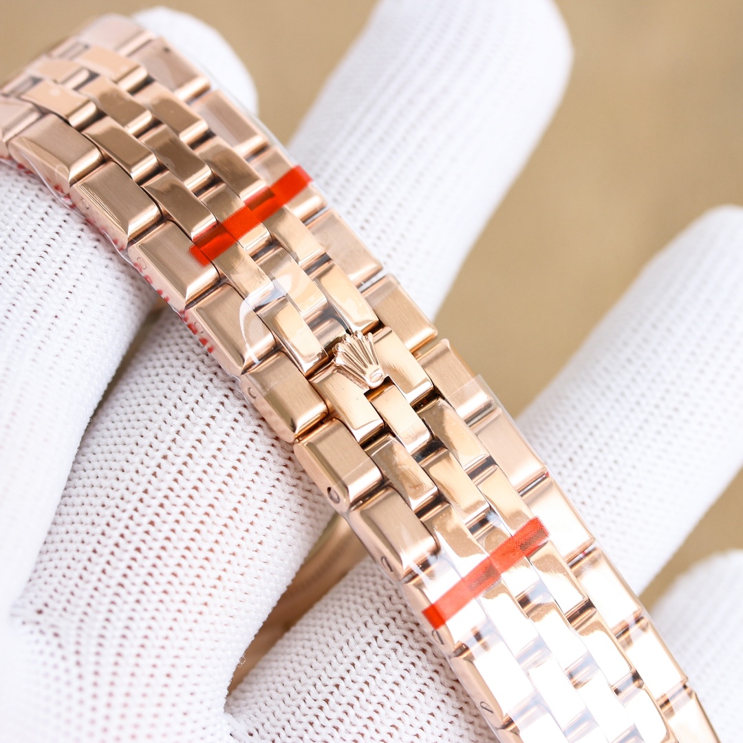 Rolex Land-Dweller 36mm 40mm White Honeycomb Dial Rose Gold Bezel 127335-0001