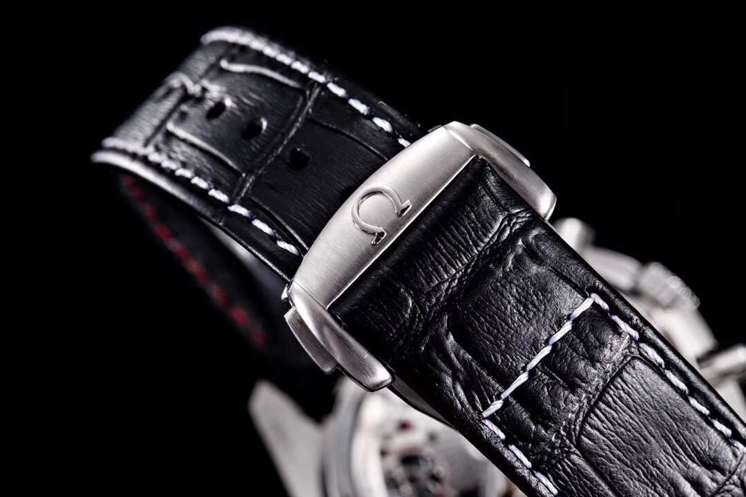 Omega Speedmaster 44.25mm Black Dial Black Bezel Black Leather Strap 329.33.44.51.01.003