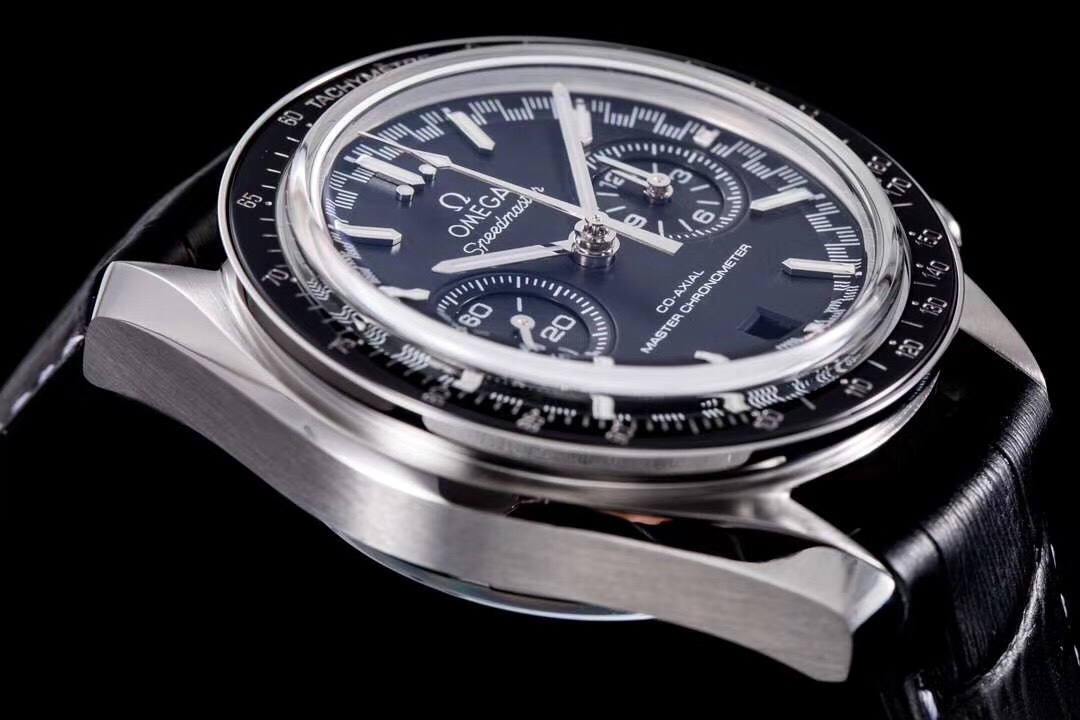 Omega Speedmaster 44.25mm Black Dial Black Bezel Black Leather Strap 329.33.44.51.01.003