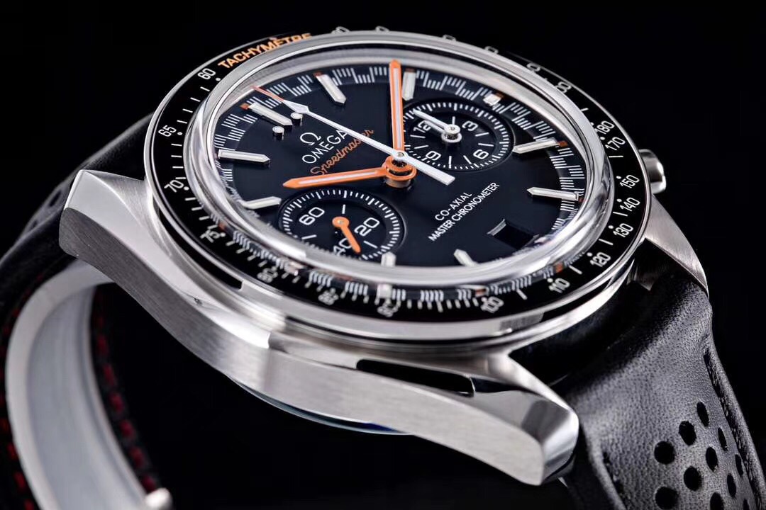 Omega Speedmaster 44.25mm Black Dial Black Bezel Black Leather Strap 329.33.44.51.01.001