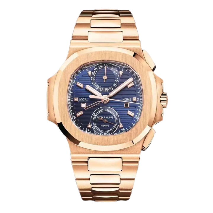 Patek Philippe Nautilus 40.5mm Blue Dial Rose Gold Bezel 5990/1R-001