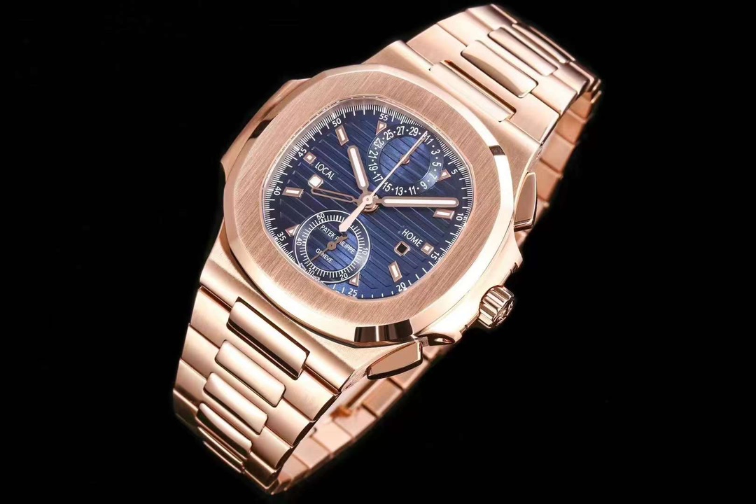 Patek Philippe Nautilus 40.5mm Blue Dial Rose Gold Bezel 5990/1R-001