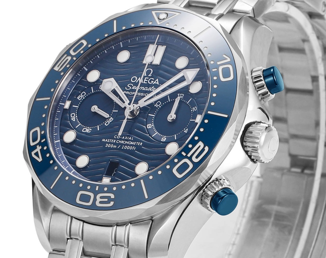 Omega Seamaster 300m 44mm Blue Dial Blue Bezel Steel Strap 210.30.44.51.03.001