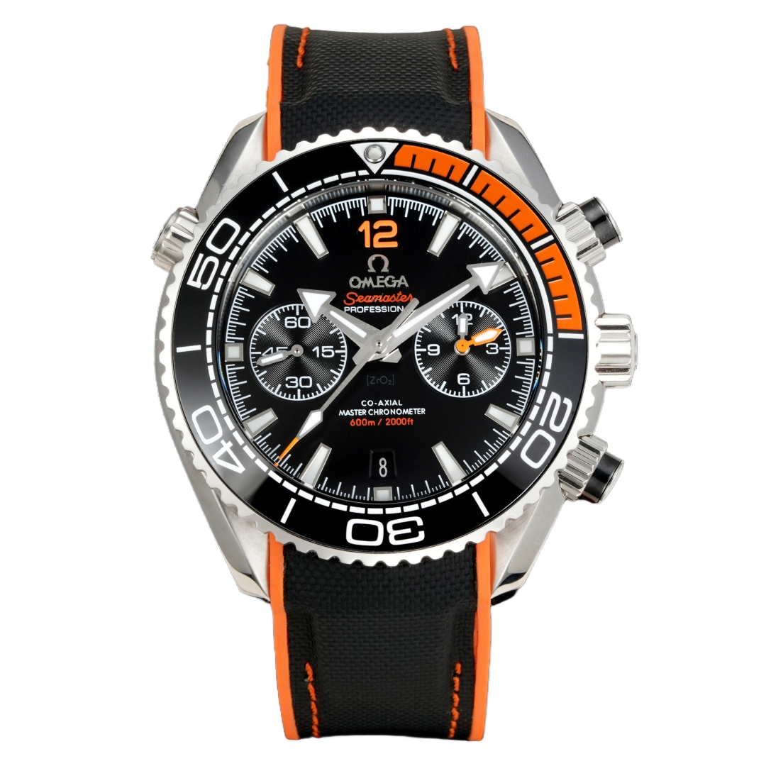 Omega Seamaster Planet Ocean 600M 45.5mm Black Dial Black Orange Bezel Rubber 215.32.46.25.01.001