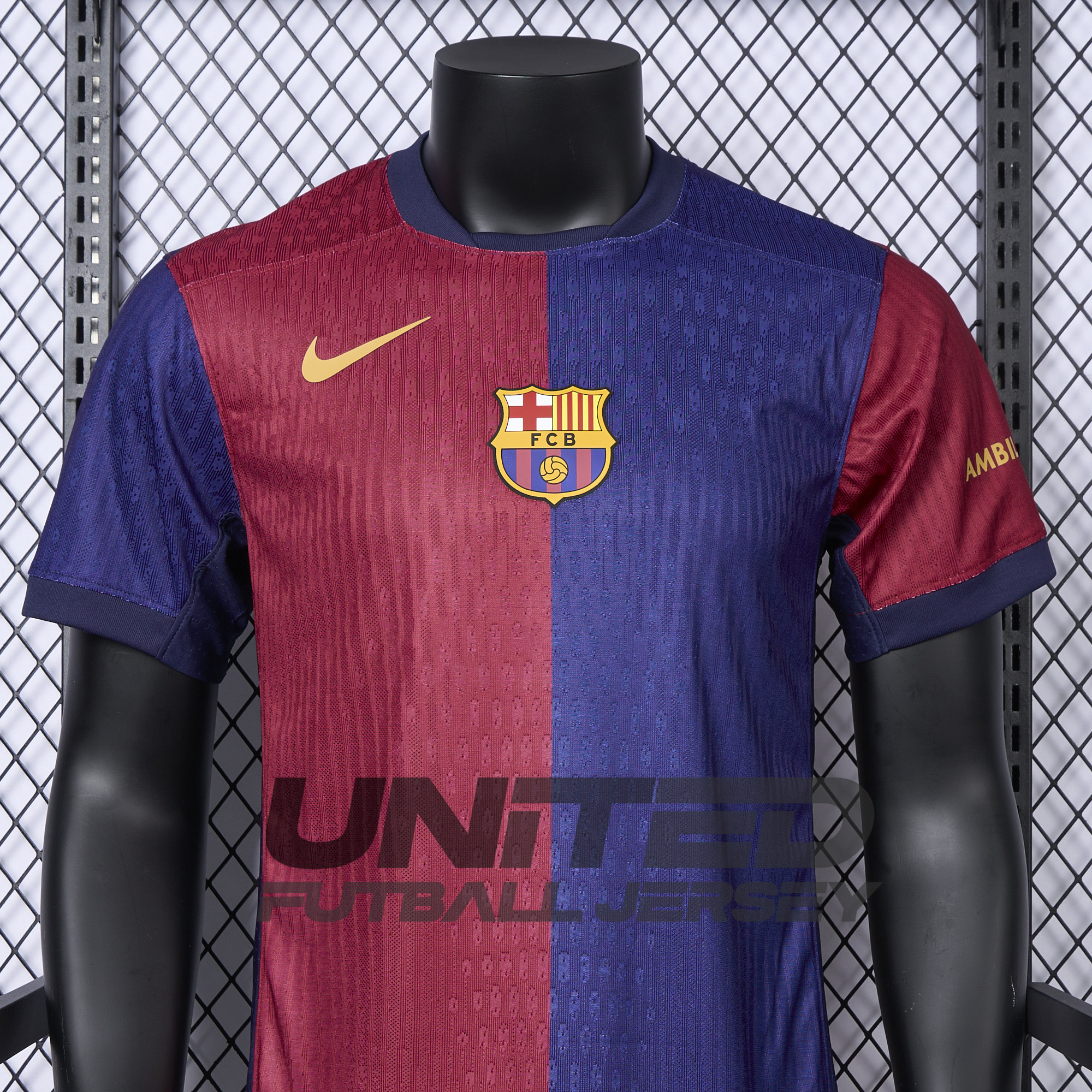 unitedfutballjersey-Barcelona 24-25 Home Unsponsored Jersey - Player Version