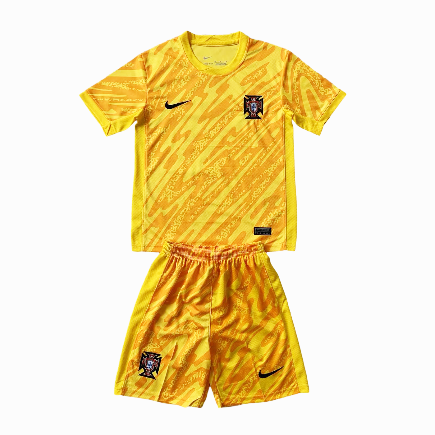 SIUjerseys-Portugal 2024 Goalkeeper Kids Kit - Yellow