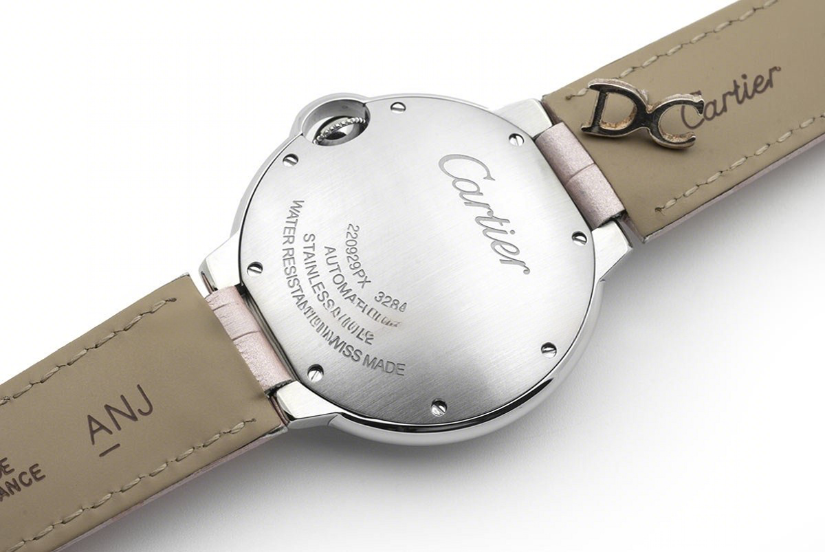 Ballon Bleu de Cartier 36mm Pink Dial in Steel on Pink Leather Strap-fasswatch