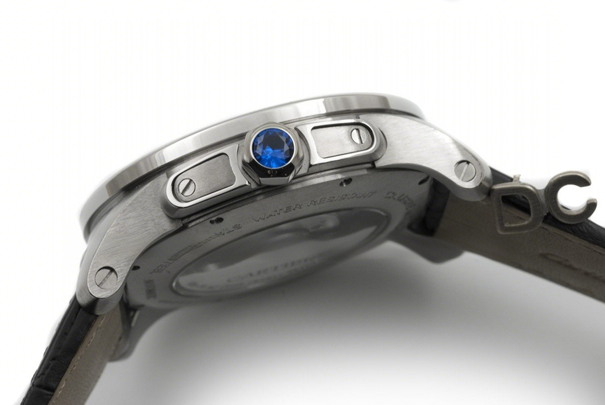 Calibre de Cartier Black Dial on Strap-fasswatch