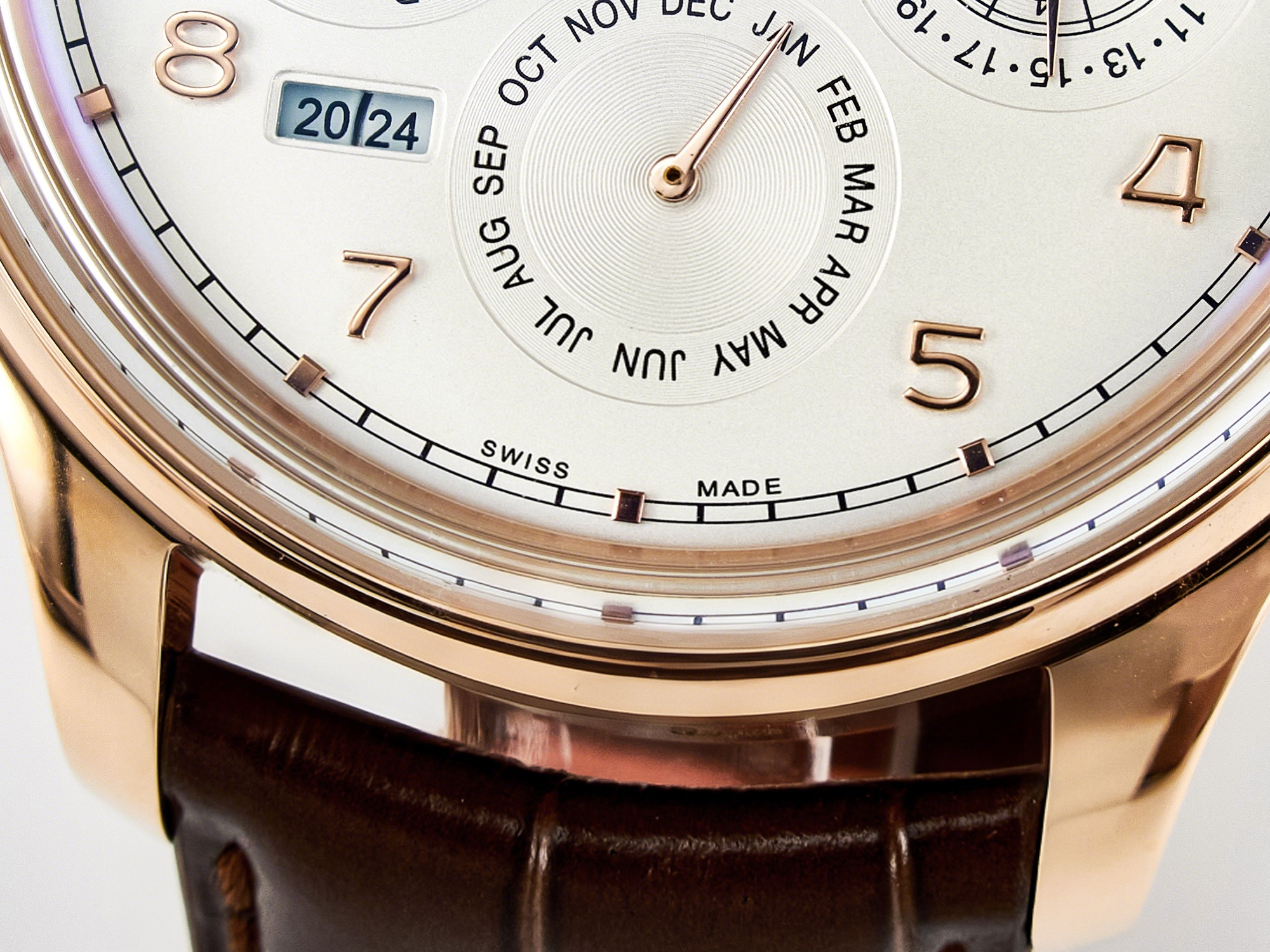 IWC IW5033 Portugieser Perpetual Calendar RG V9F 1:1 Best Edition White Dial on Brown Leather Strap A52610-fasswatch