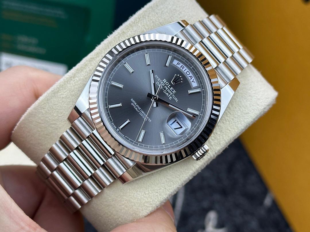 Rolex Day-Date 40 Platinum Slate Dial Men's Watch M228236-0013-fasswatch