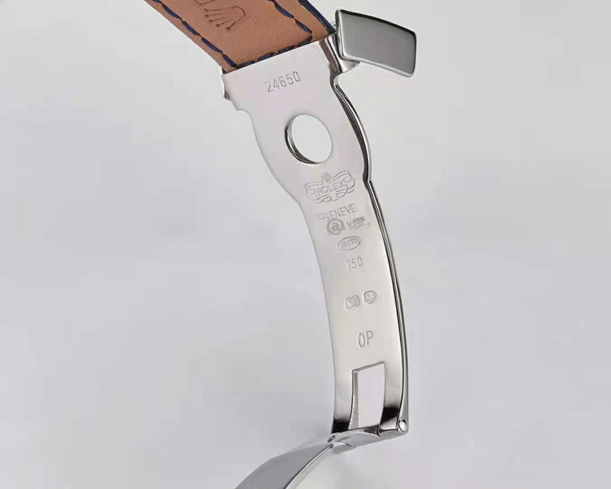 Rolex Daytona 116599 Diamond Paved Dial in White Gold on Black Leather Strap-fasswatch