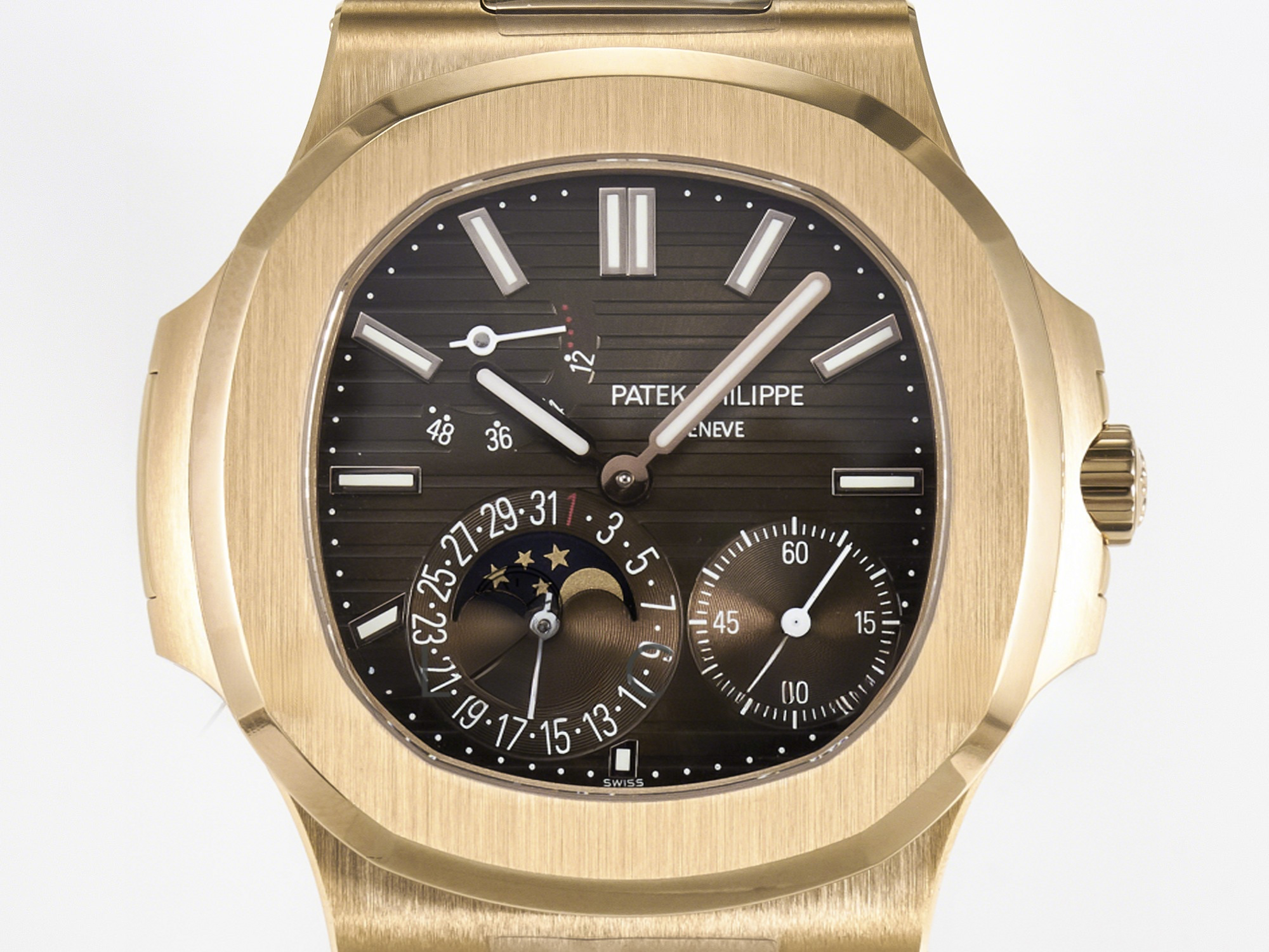 Patek Philippe Nautilus 5712 RG PPF 1:1 Best Edition Brown Dial on RG Bracelet PPF240 Super Clone V4+-fasswatch