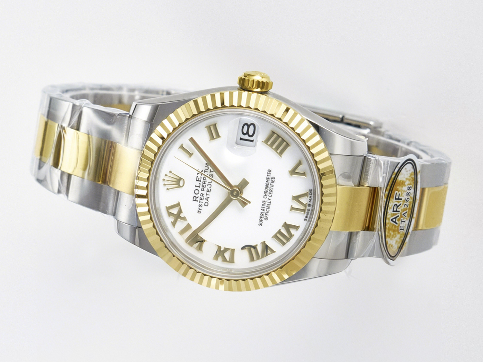 Rolex DateJust 31 278273 ARF 1:1 Best Edition 904L Steel White Roman Dial on SS/YG Oyster Bracelet ETA 2688-fasswatch