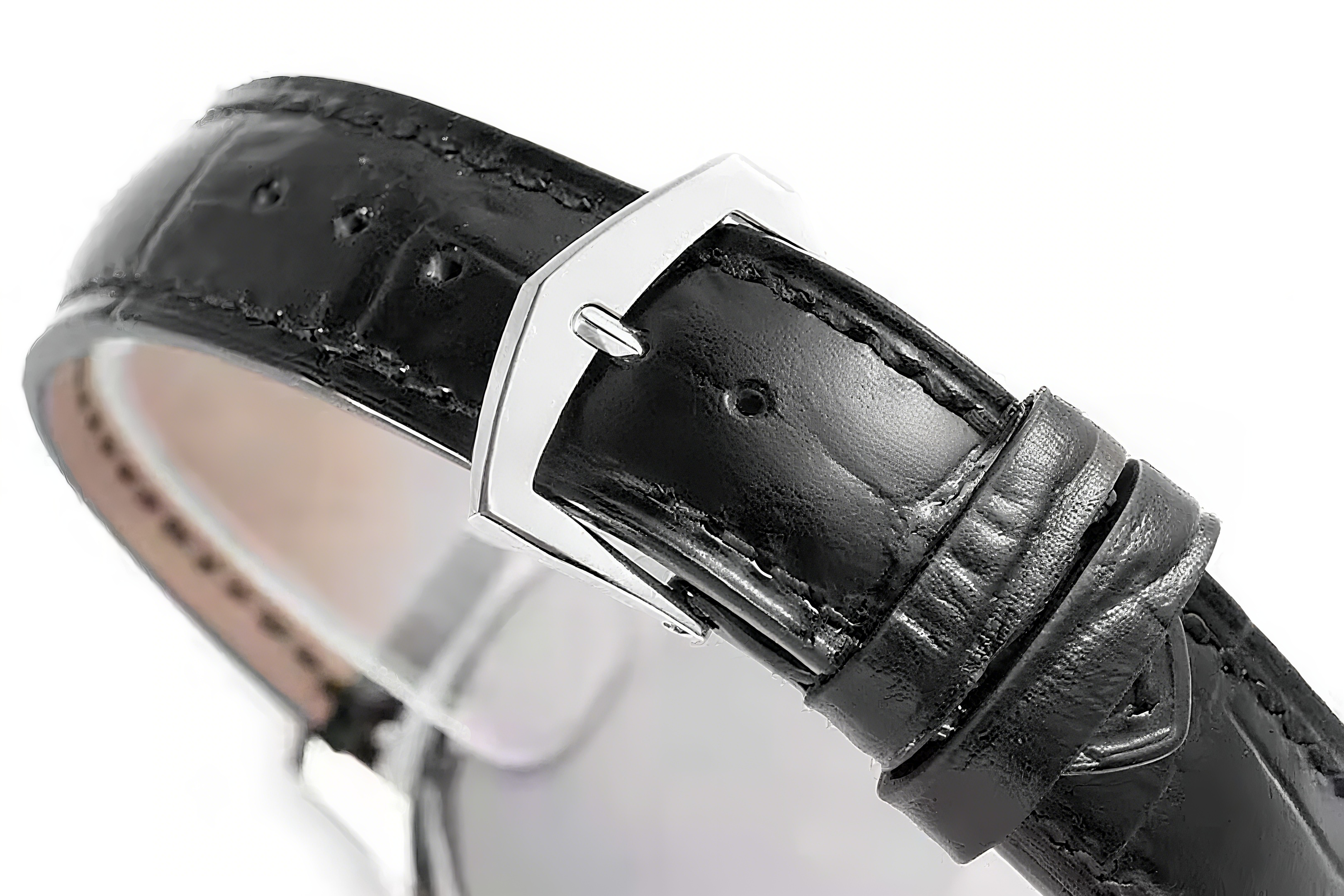 Patek Philippe Calatrava 5227 White Dial in White Gold on Black Leather Strap-fasswatch