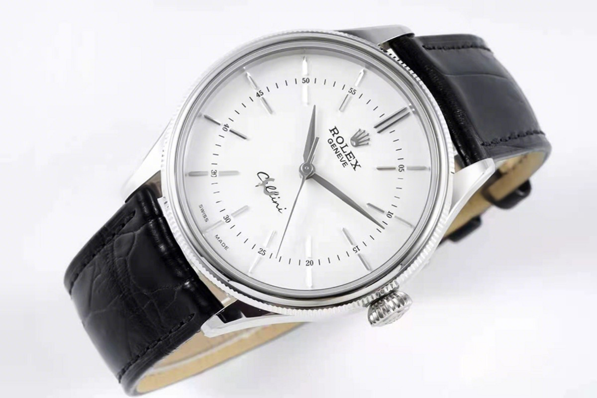 Rolex Cellini Time 50509 White Dial with Stick Marker in White Gold-fasswatch