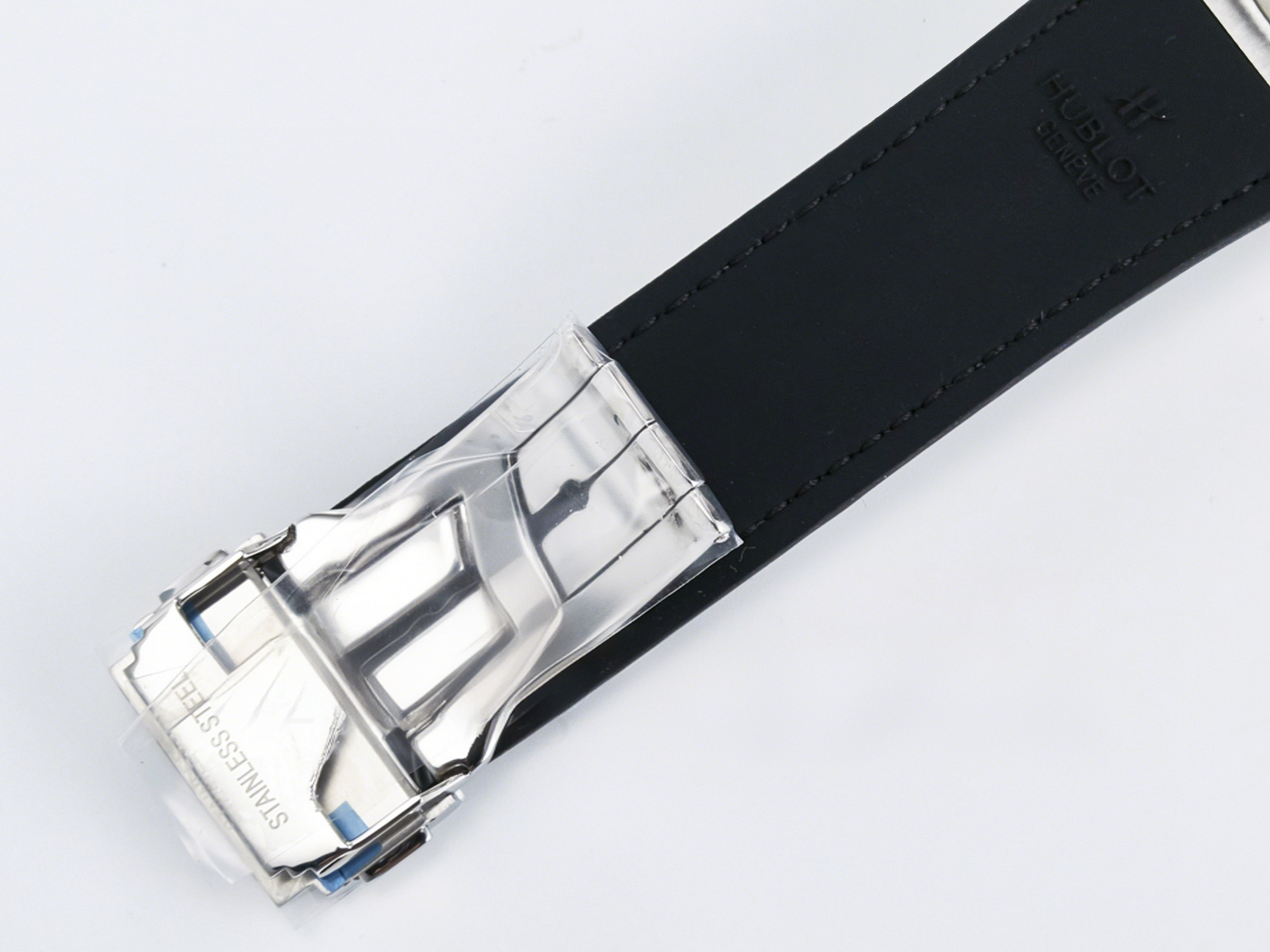 Hublot Classic Fusion Bang 42mm HBF 1:1 Best Edition Gray Dial Diamonds Bezel on Gray Leather Strap A2892-fasswatch