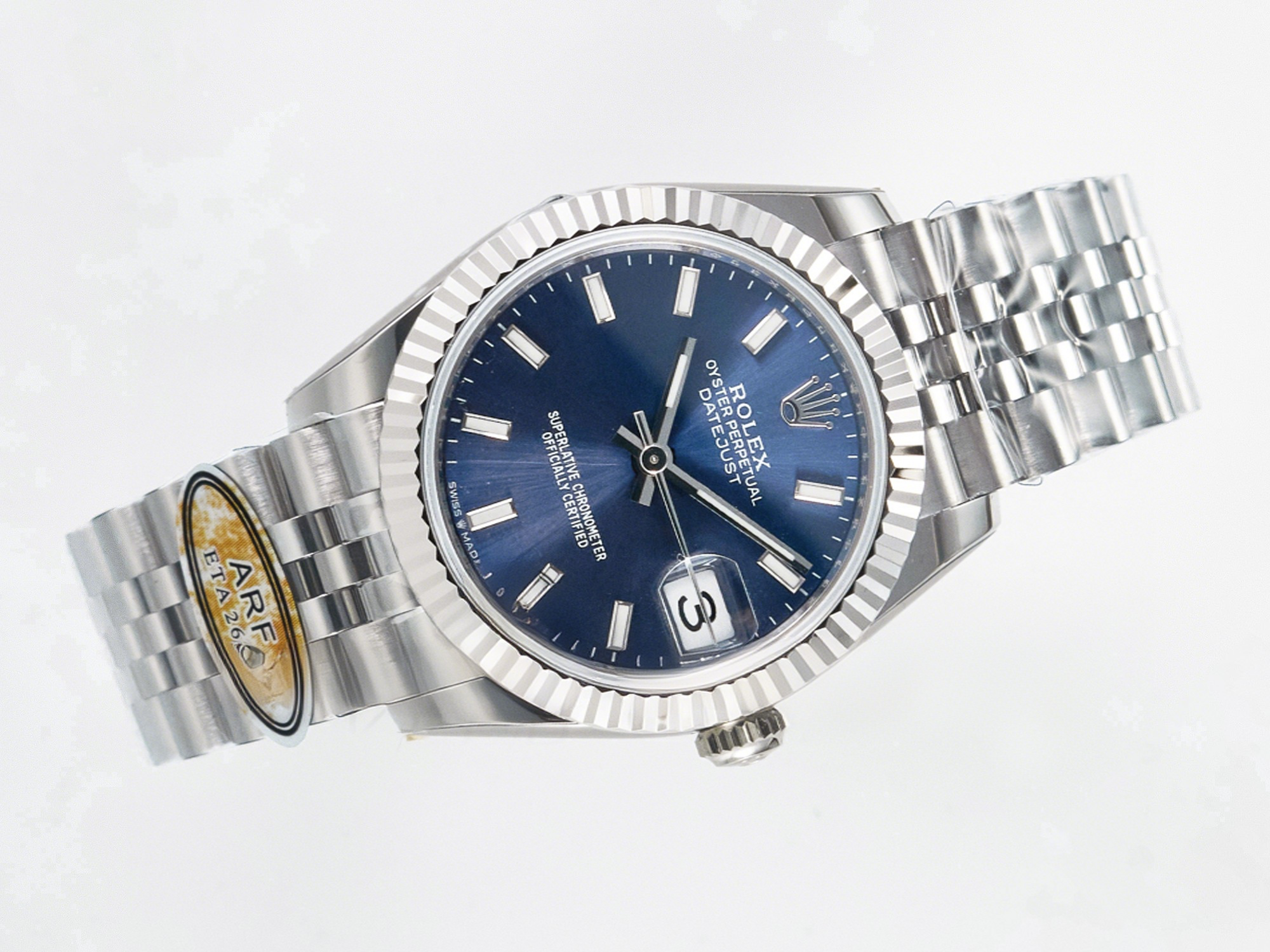Rolex DateJust 31 278274 ARF 1:1 Best Edition 904L Steel Blue Dial Stick Marker on SS Jubilee Bracelet ETA 2688-fasswatch