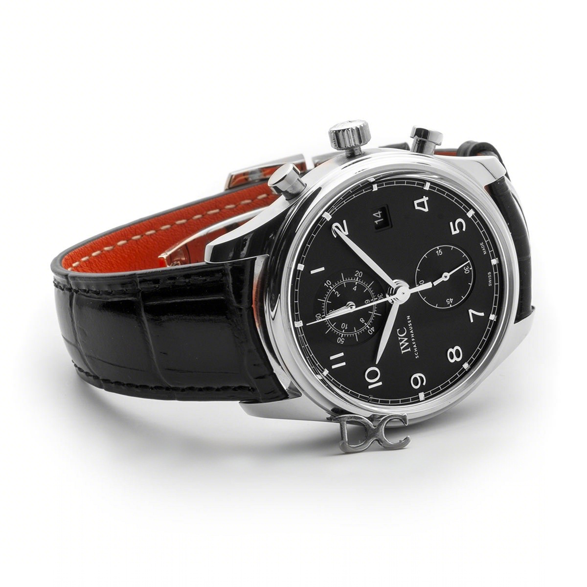 IWC Portugieser Chronograph Classic IW3903 Black Dial in Steel-fasswatch