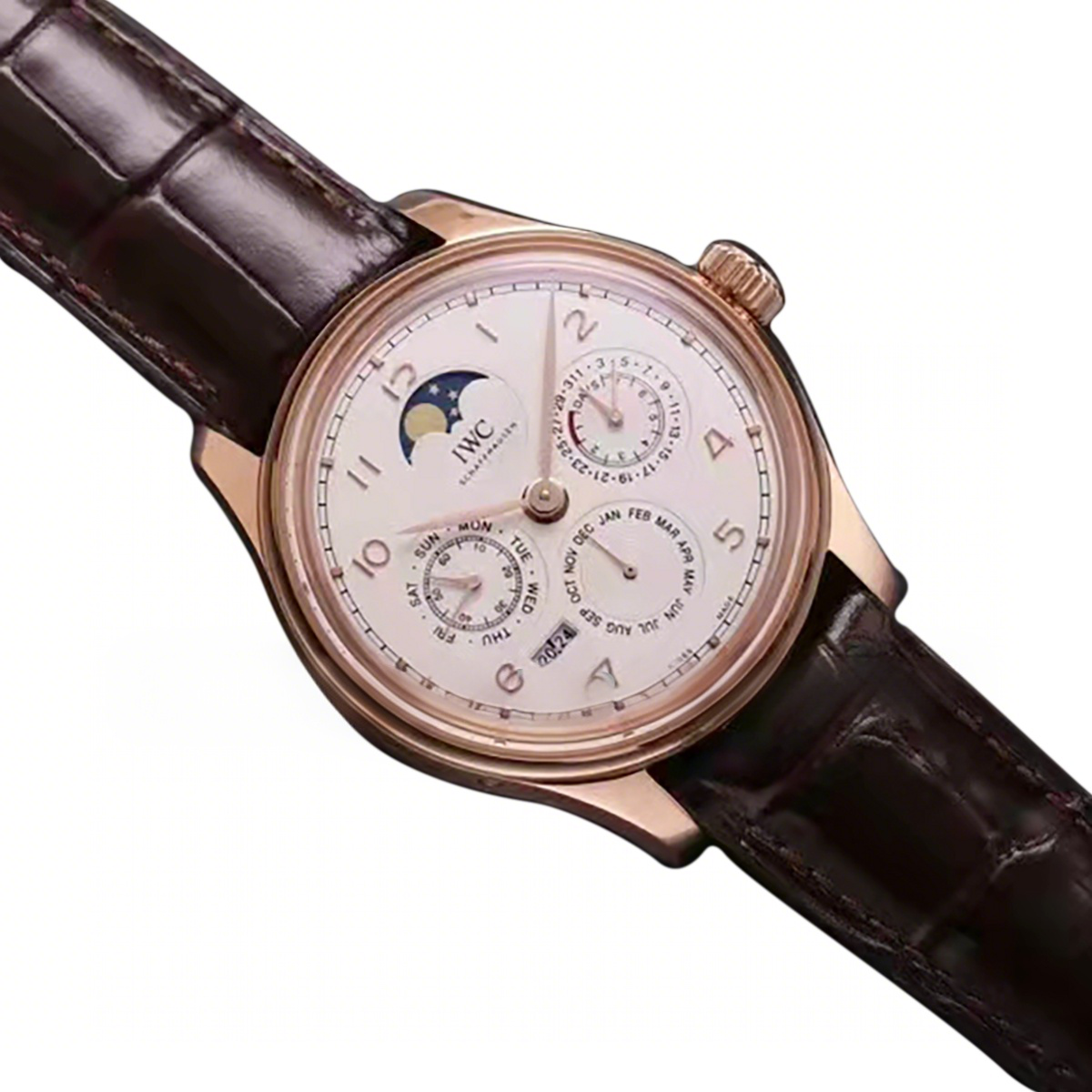 IWC Portugieser Perpetual Calendar IW5033 White Dial in Rose Gold-fasswatch