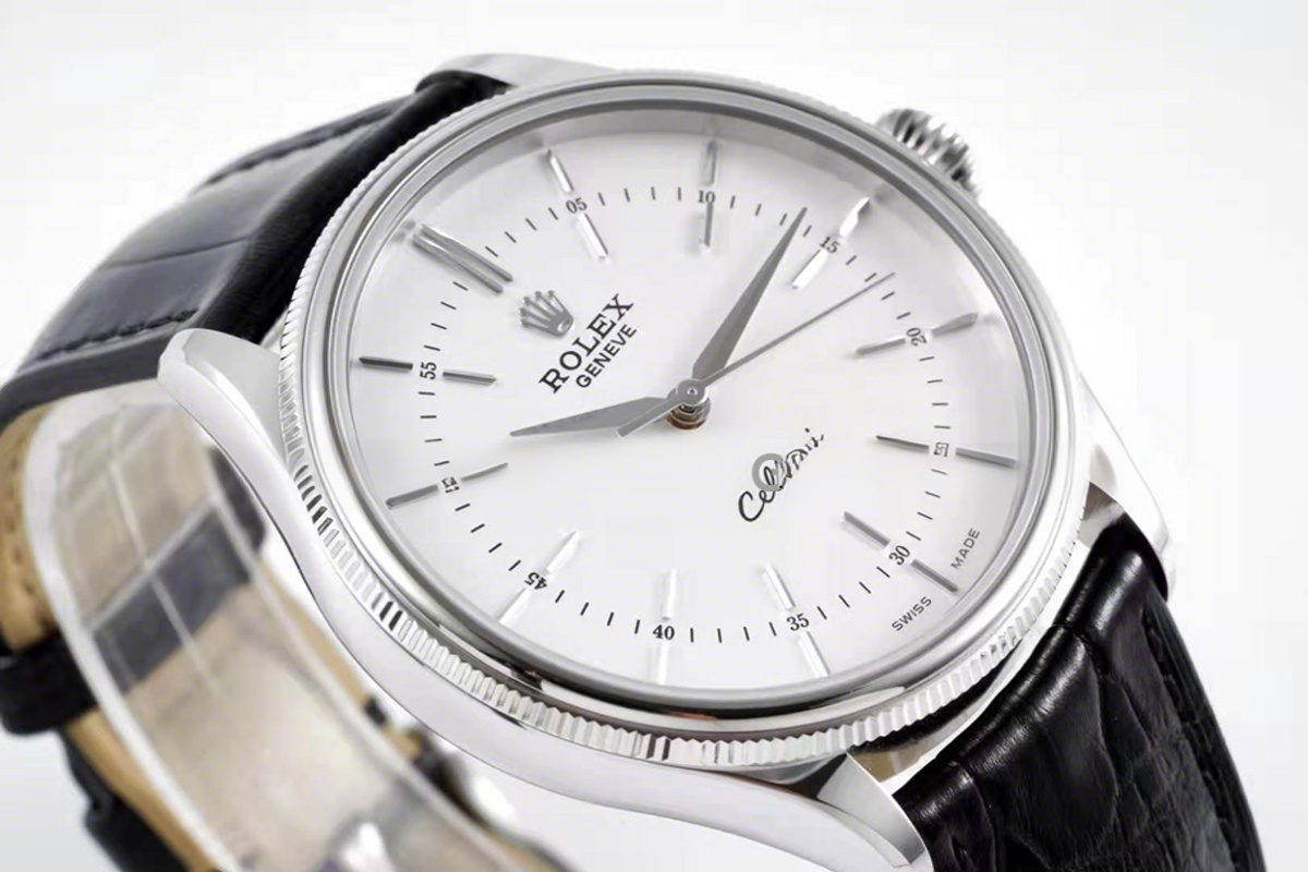 Rolex Cellini Time 50509 White Dial with Stick Marker in White Gold-fasswatch
