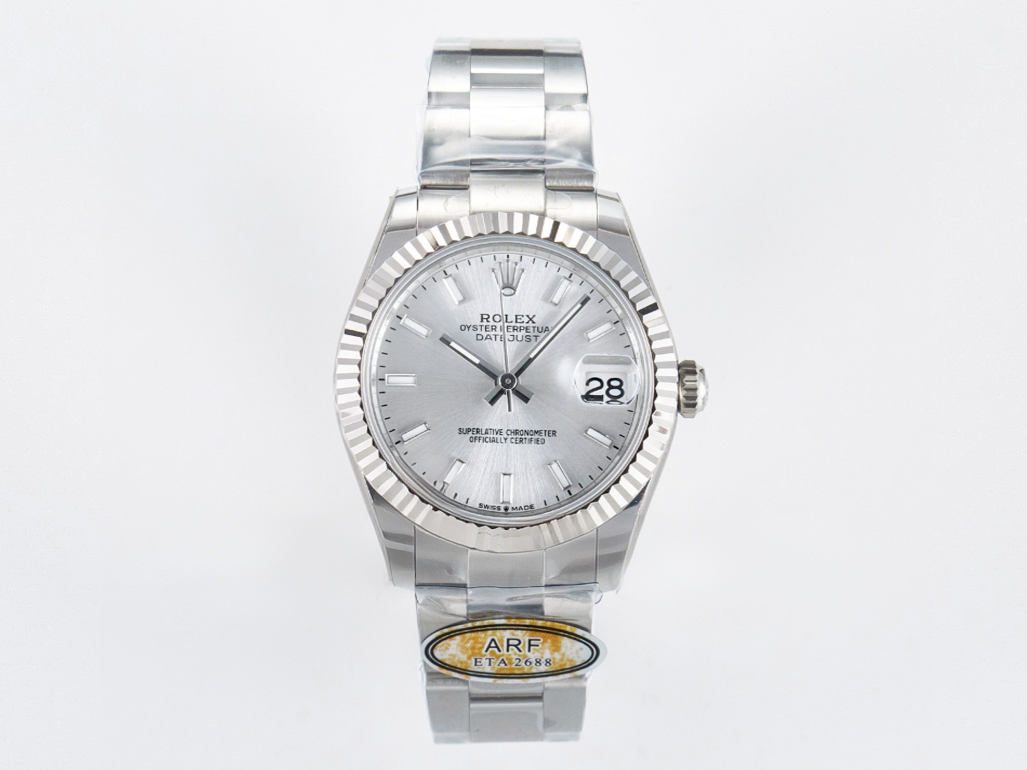 Rolex DateJust 31 278274 ARF 1:1 Best Edition 904L Steel Silver Dial Stick Marker on SS Oyster Bracelet ETA 2688-fasswatch
