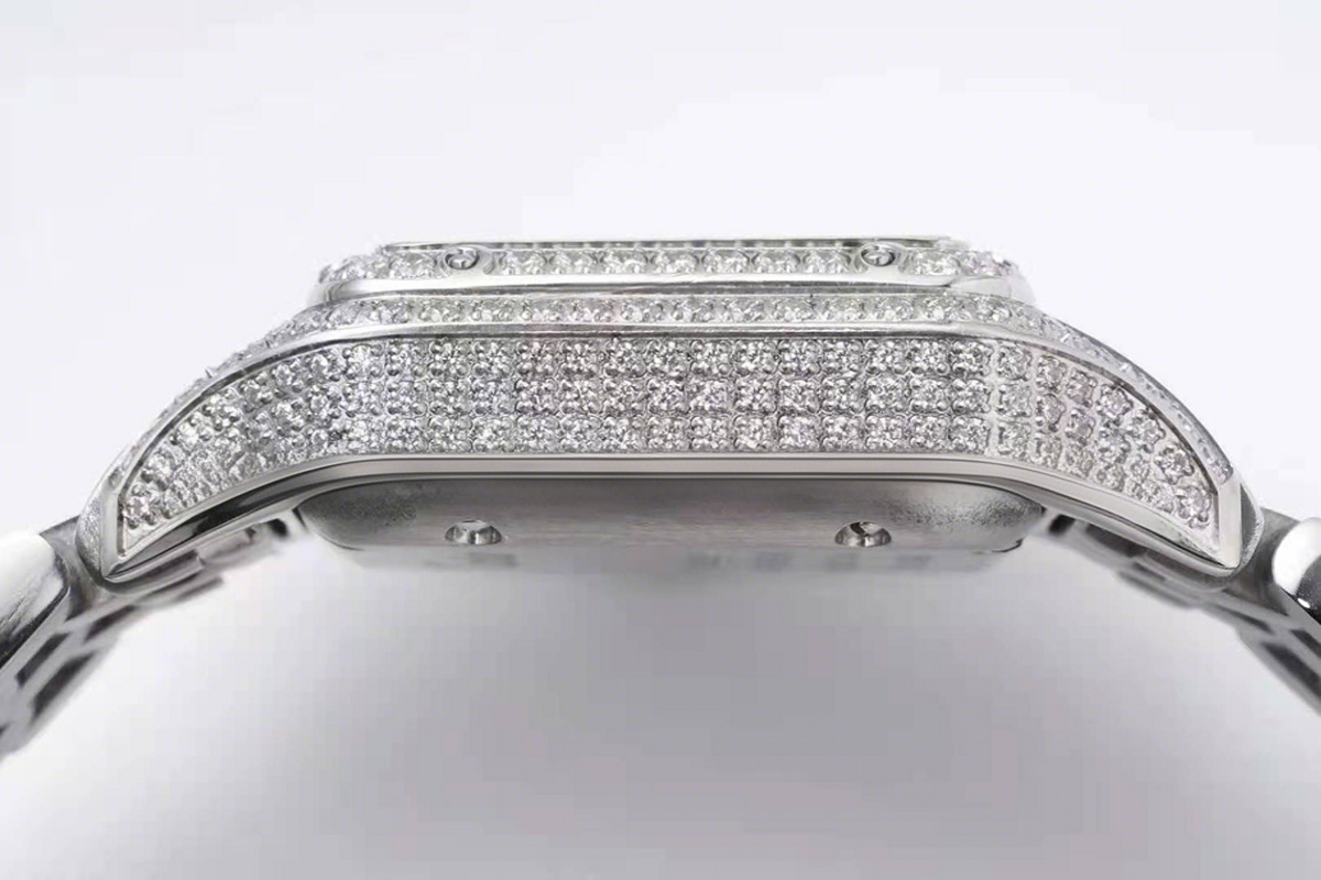 Cartier Panthère De Cartier 28mm White Dial in White Gold with Diamonds-fasswatch