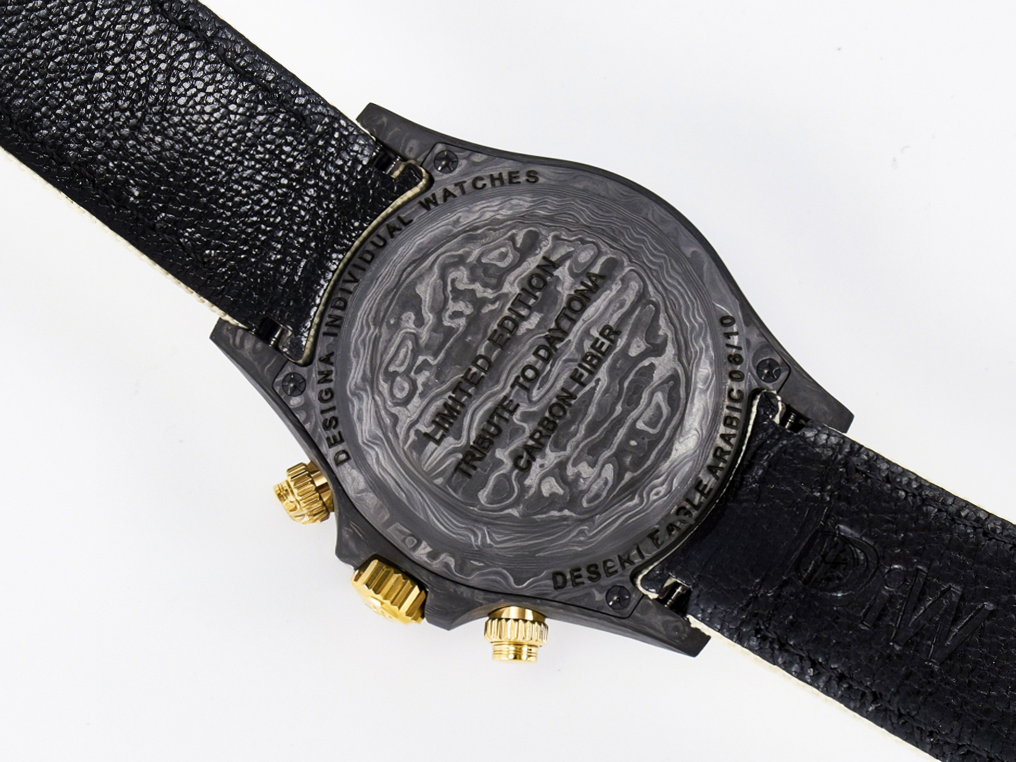 Rolex Daytona DIW Carbon Case DIWF Edition Cream/Brown Dial on White Nylon Strap A7750-fasswatch