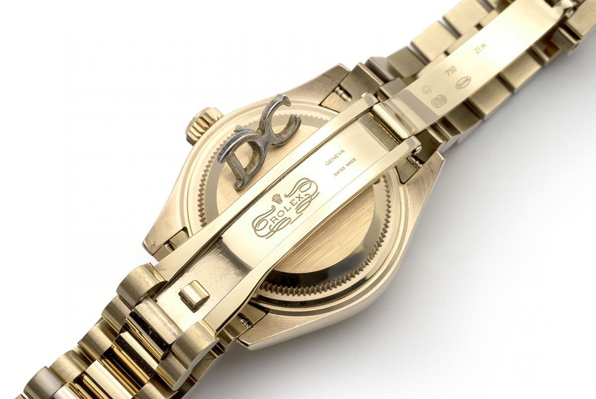 Rolex Ladies Datejust 279178 Champagne Dial with Diamond Markers in Gold-fasswatch