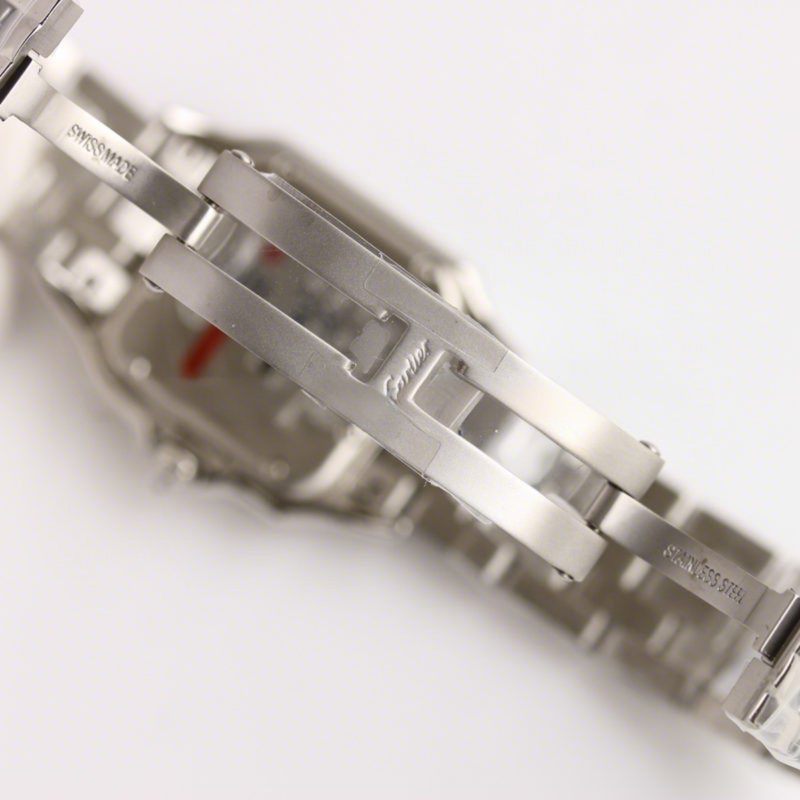 Cartier Panthère De Cartier 27mm White Dial in Steel-fasswatch