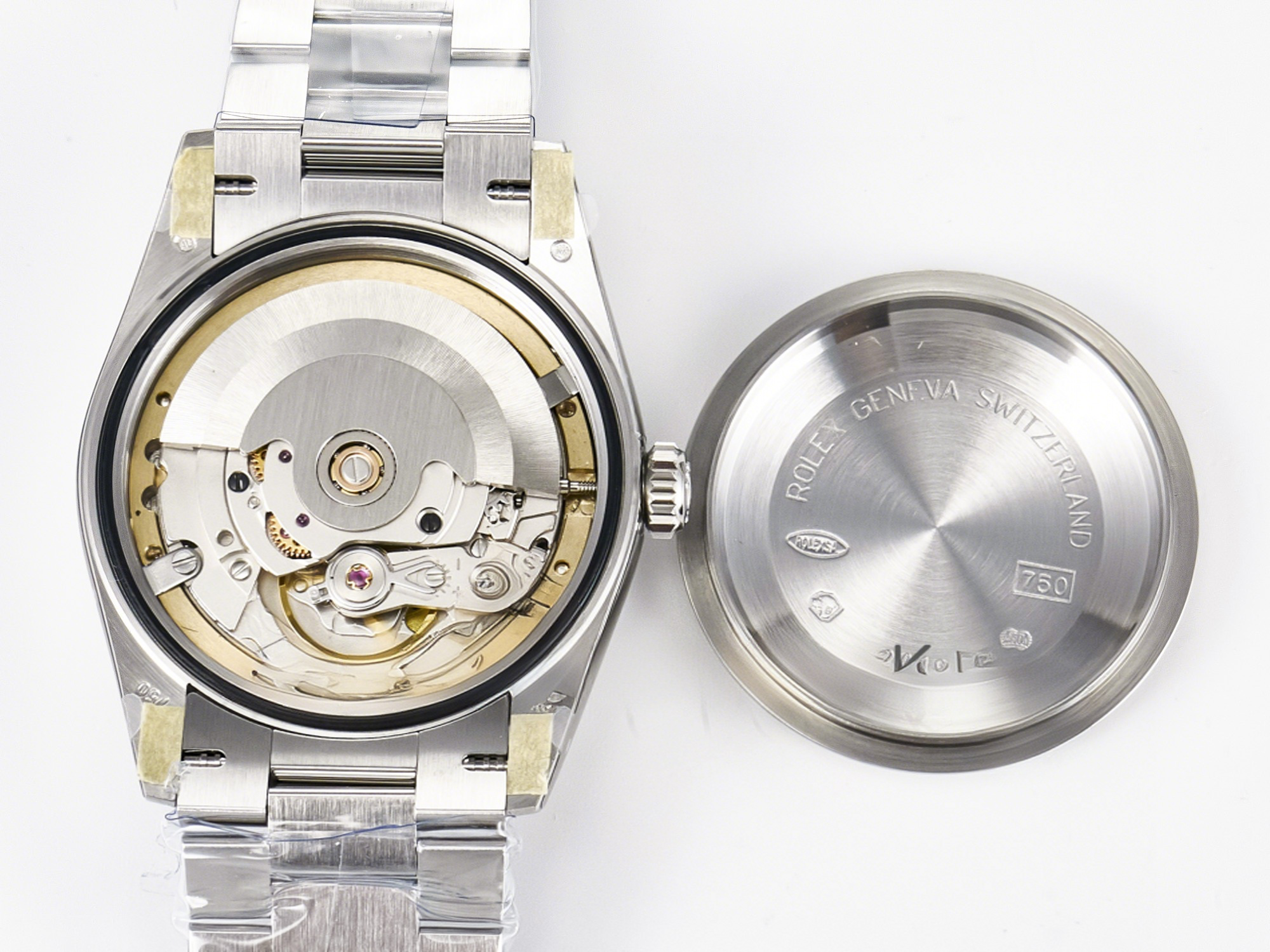 Rolex Daydate 128239 36mm Colour Jigsaw Puzzle SS QHF Best Edition Turquoise Blue Dial on SS President Bracelet A2834-fasswatch