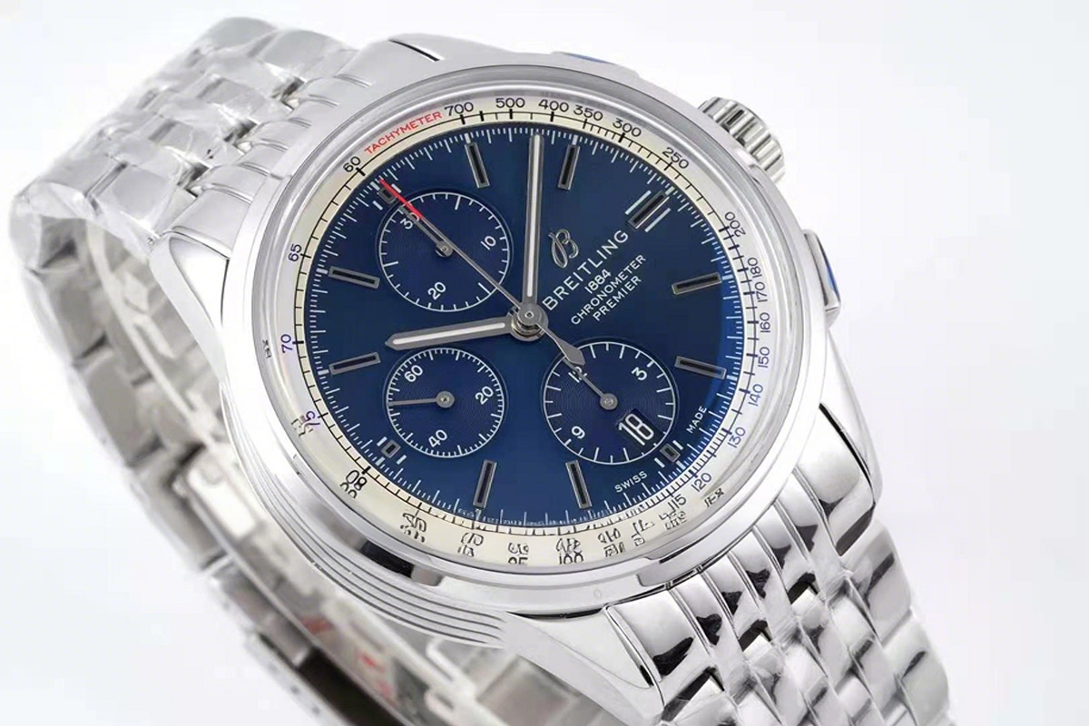 Breitling Premier Chronograph 42 Blue Dial Ref: A13315351C1A1-fasswatch