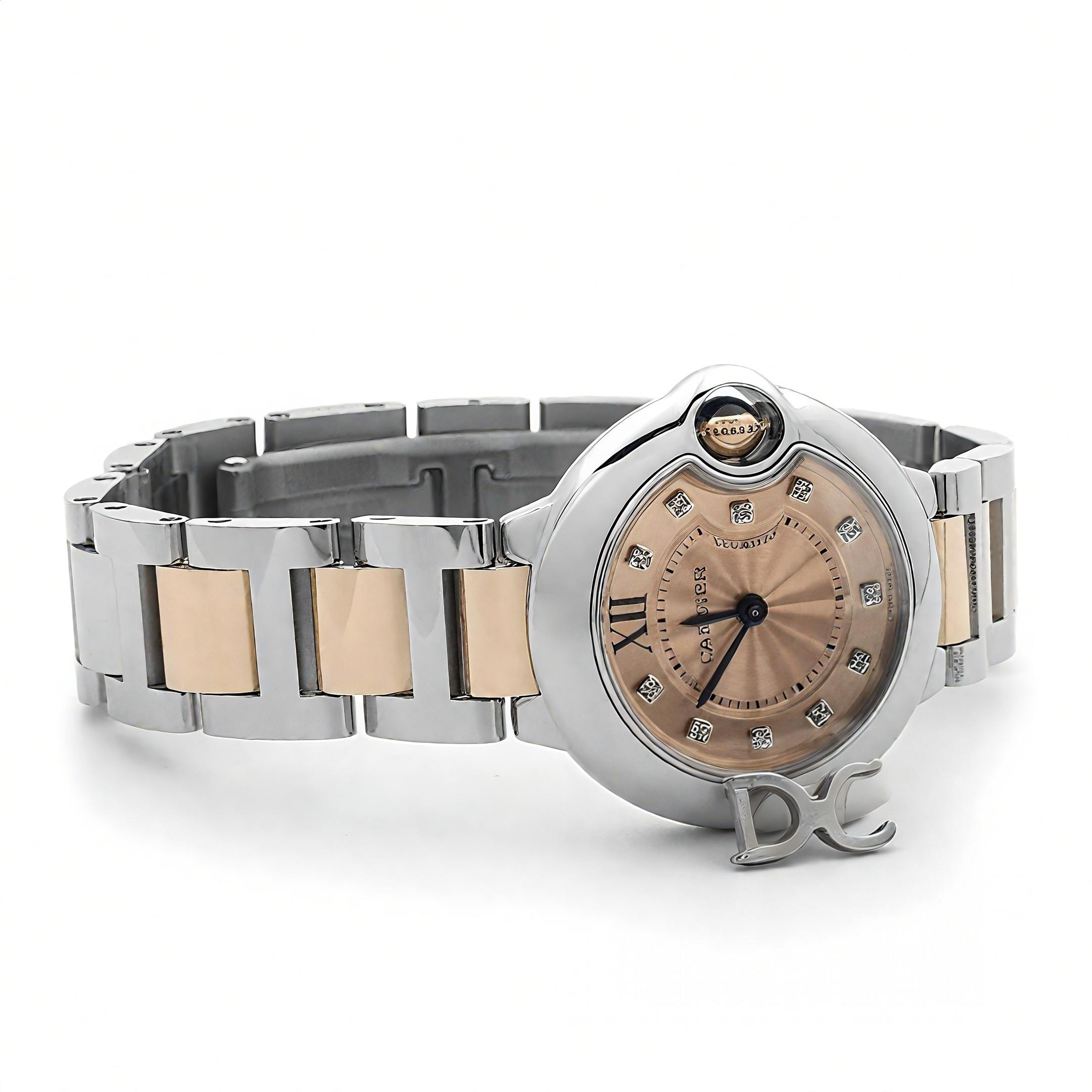 Cartier Ballon Bleu de Cartier 28mm Rose Gold Dial in Steel and Gold-fasswatch