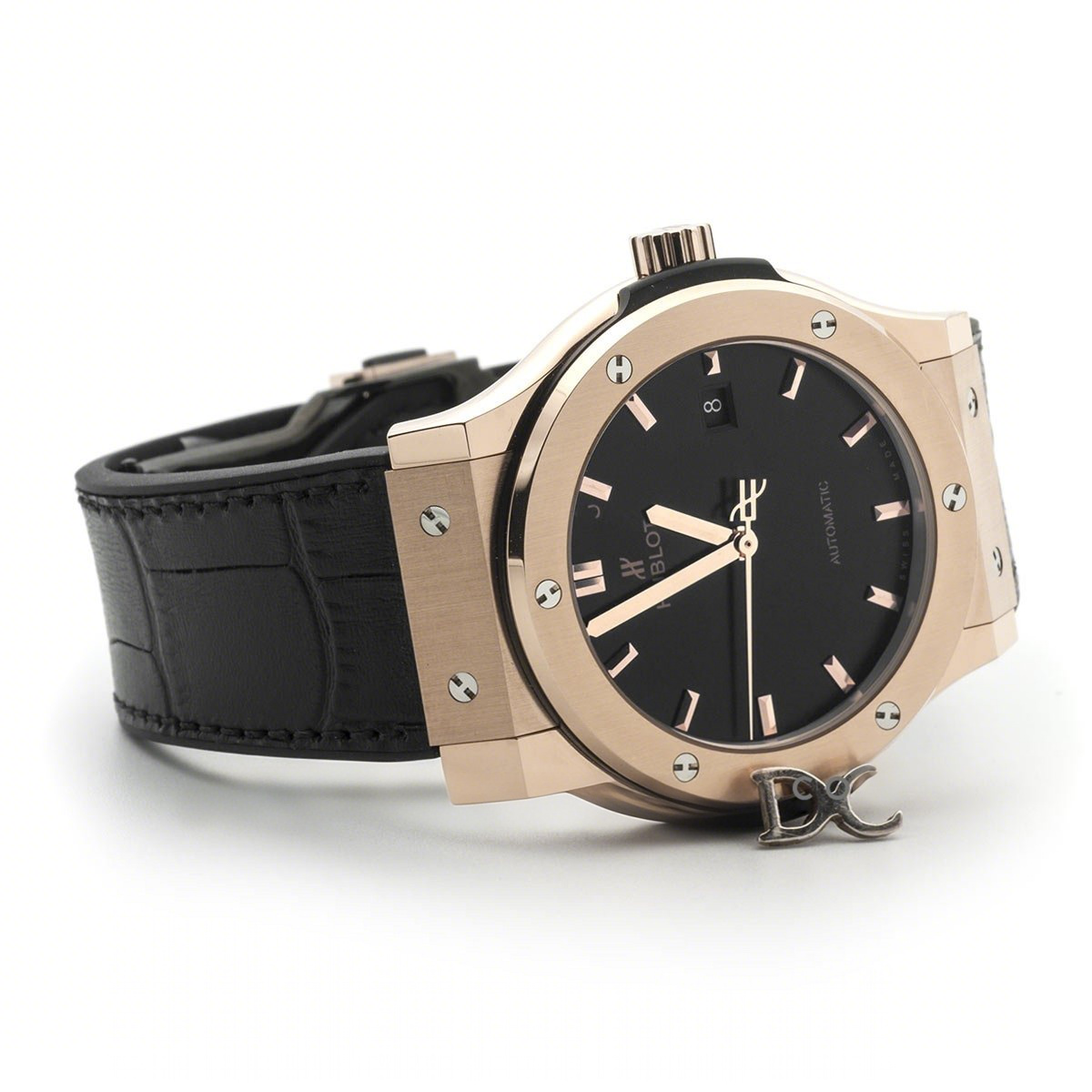 Hublot Classic Fusion Automatic 42mm Black Dial in Rose Gold-fasswatch