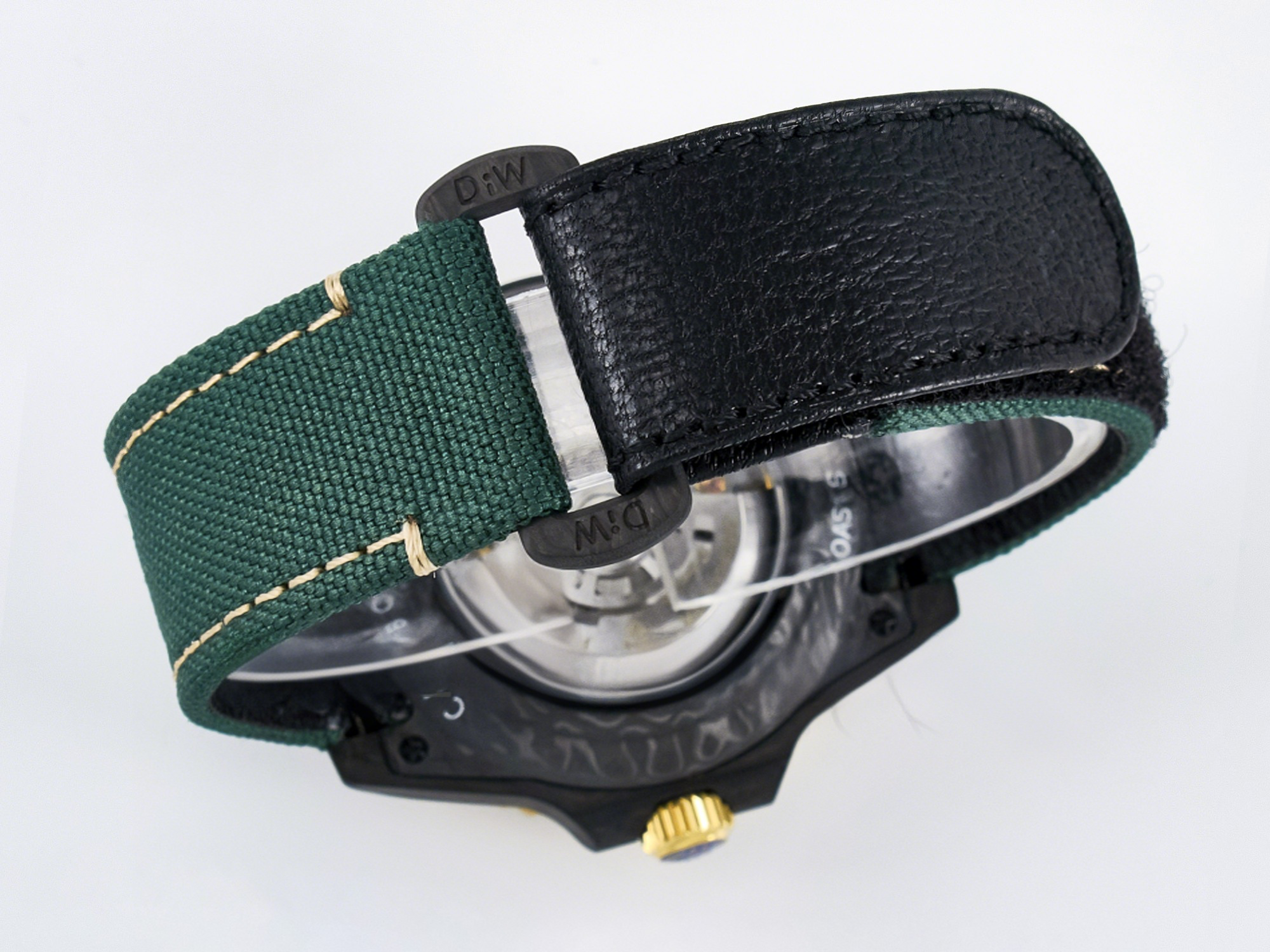 Rolex GMT Carbon DIWF Best Edition Yellow Dial on Green Nylon Strap SA3285 CHS V2-fasswatch