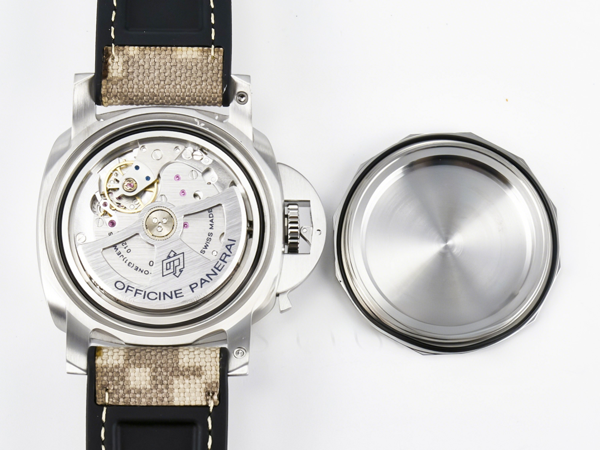 Panerai PAM1518 Submersible 44mm VSF 1:1 Best Edition Gray Ombre Dial on Camouflage Strap P900-fasswatch