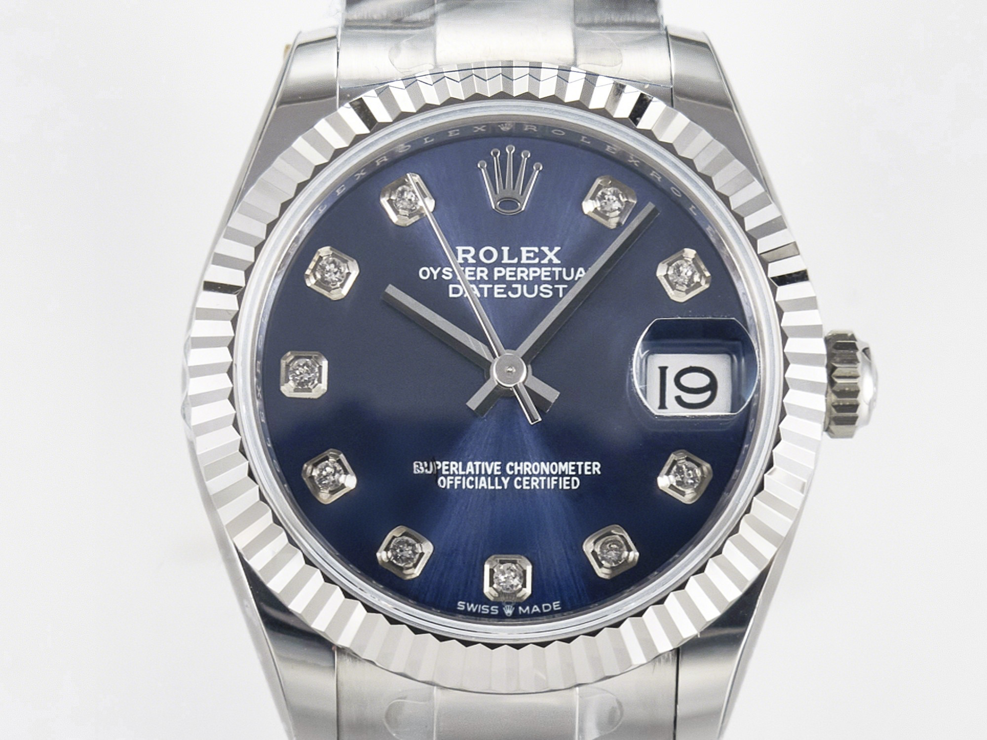 Rolex DateJust 31 278274 ARF 1:1 Best Edition 904L Steel Blue Diamonds Dial on SS Oyster Bracelet ETA 2688-fasswatch