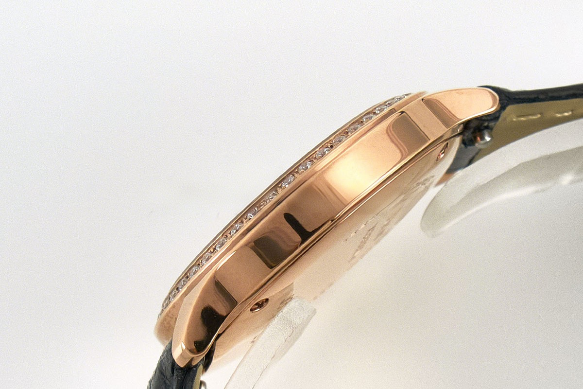 Cartier Ronde Must De Cartier 29mm White Dial with Diamond Bezel in Rose Gold-fasswatch