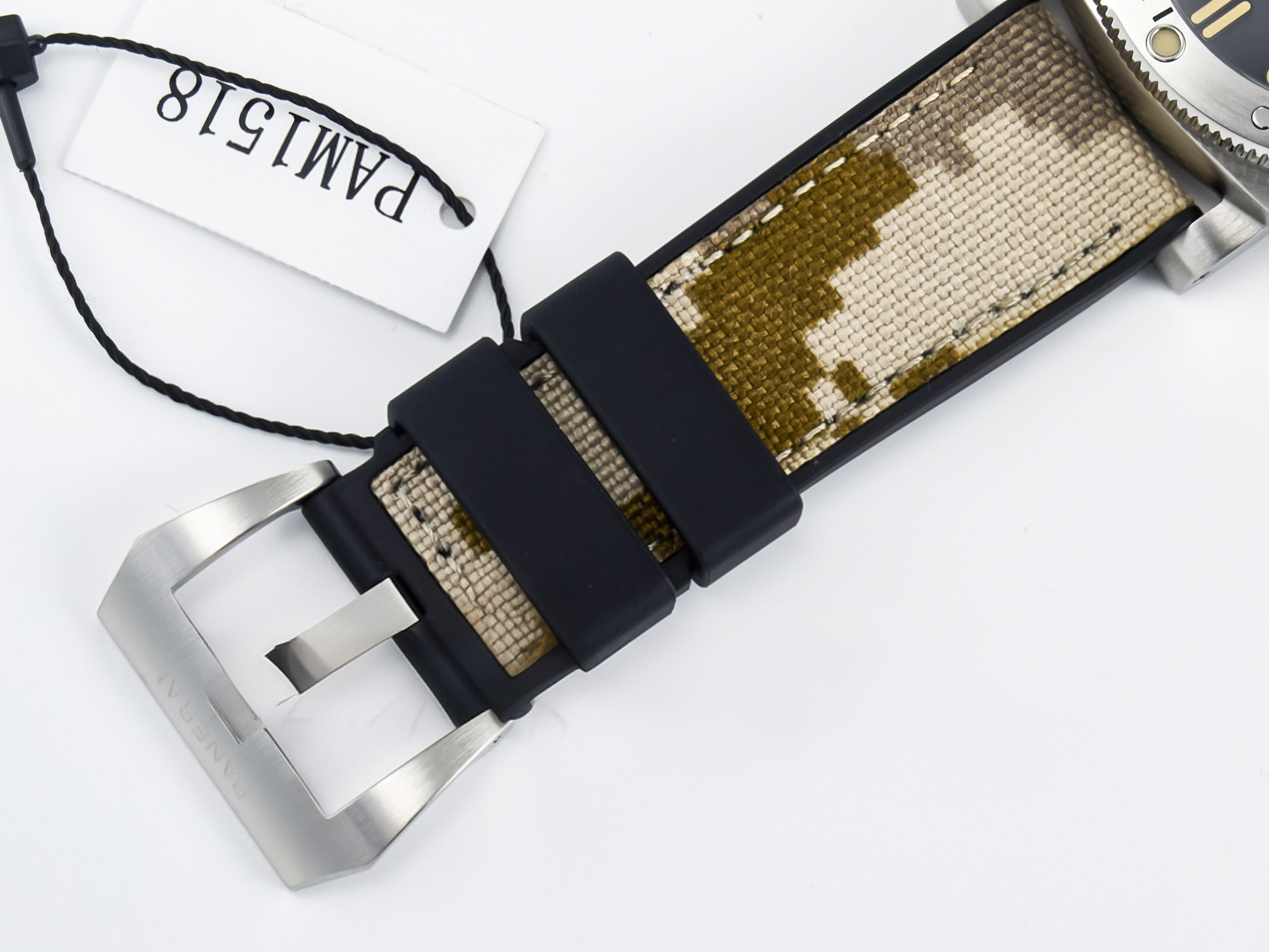 Panerai PAM1518 Submersible 44mm VSF 1:1 Best Edition Gray Ombre Dial on Camouflage Strap P900-fasswatch