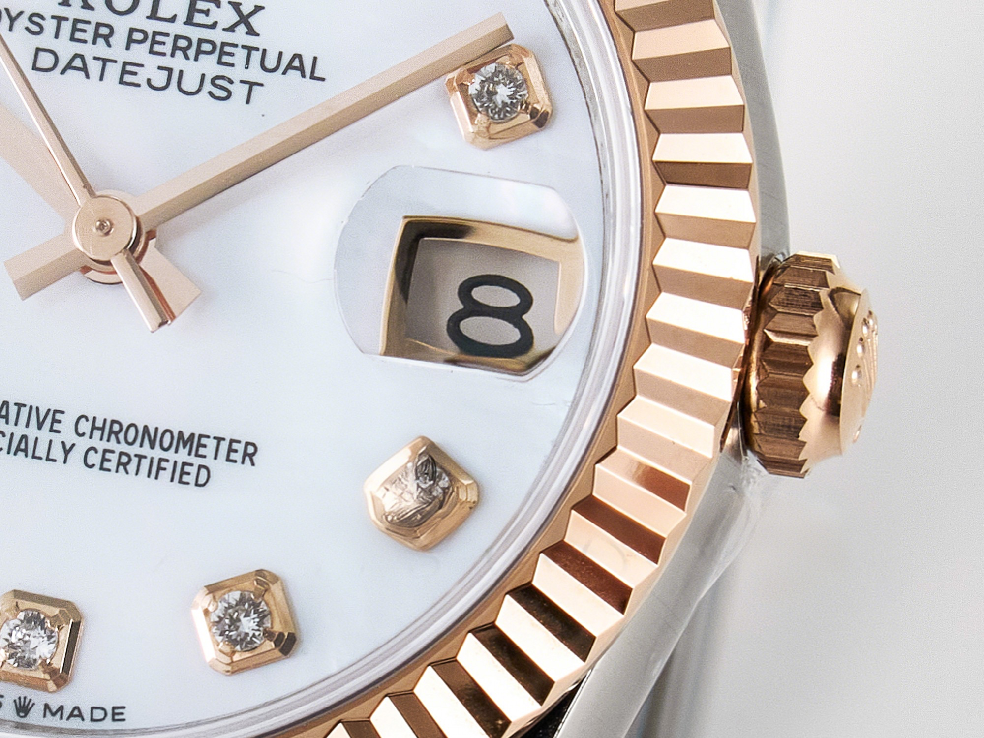 Rolex DateJust 31 278271 ARF 1:1 Best Edition 904L Steel White MOP Diamonds Dial on SS/RG Oyster Bracelet ETA 2688-fasswatch