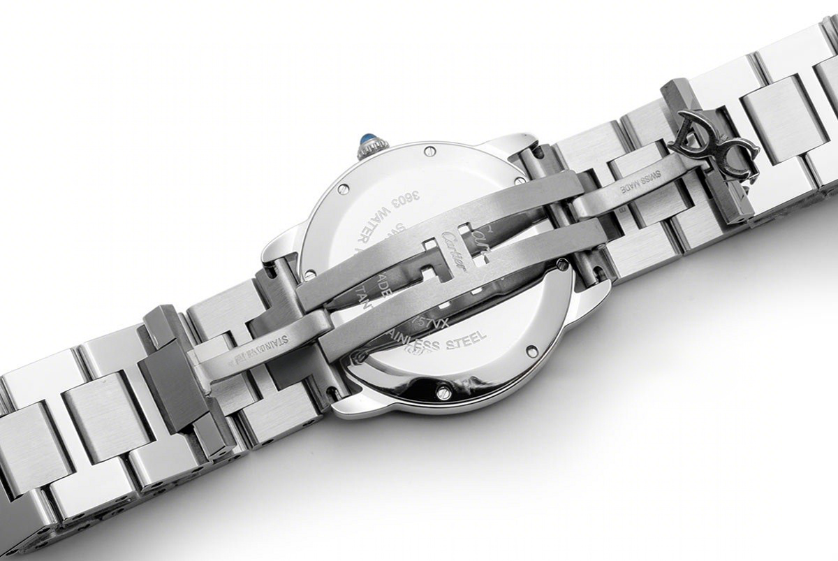 Cartier Ronde Louis Cartier Watch 36mm White Dial in Steel on Bracelet-fasswatch