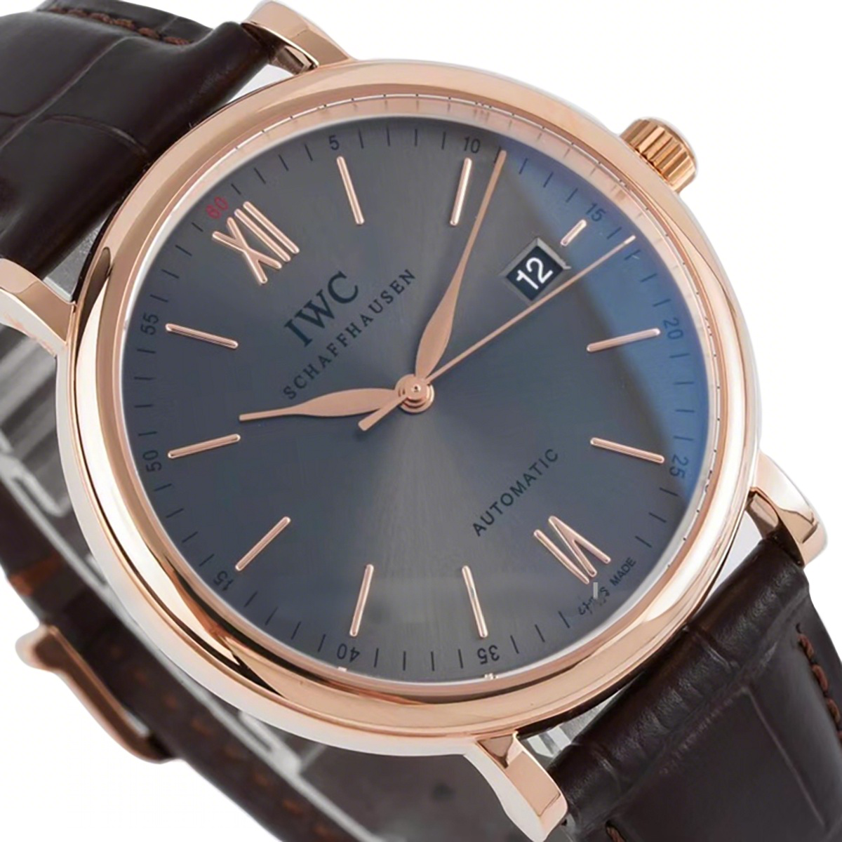 IWC Portofino Automatic IW356511 Grey Dial in Rose Gold-fasswatch