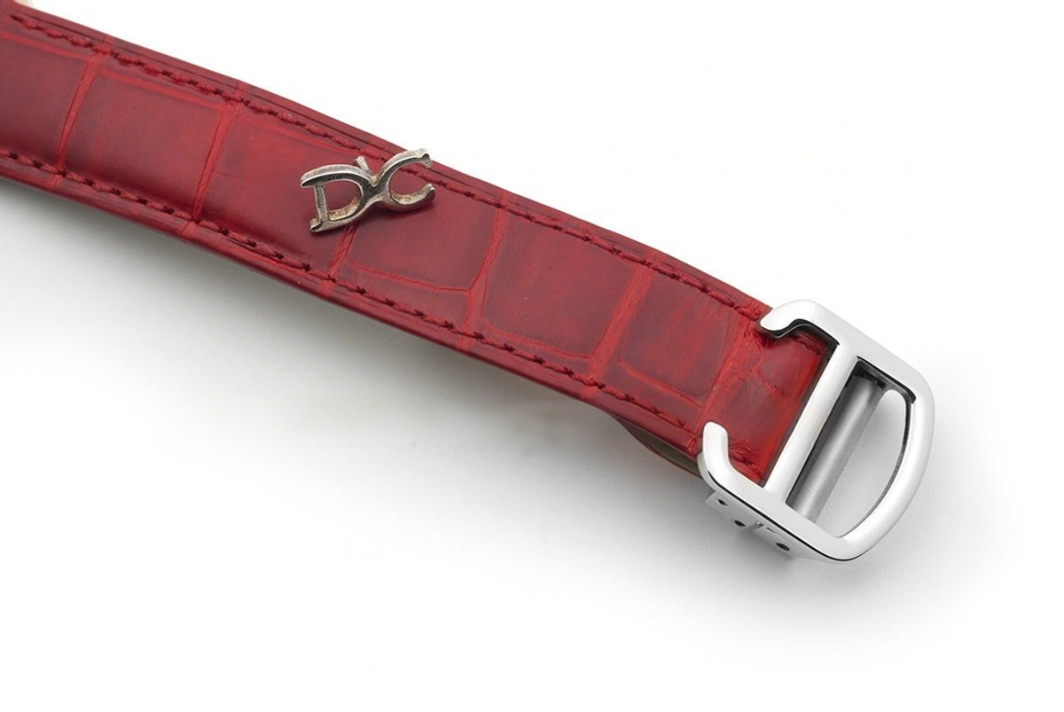 Cle de Cartier Tourbillon White Gold 35mm on Red Leather Strap-fasswatch