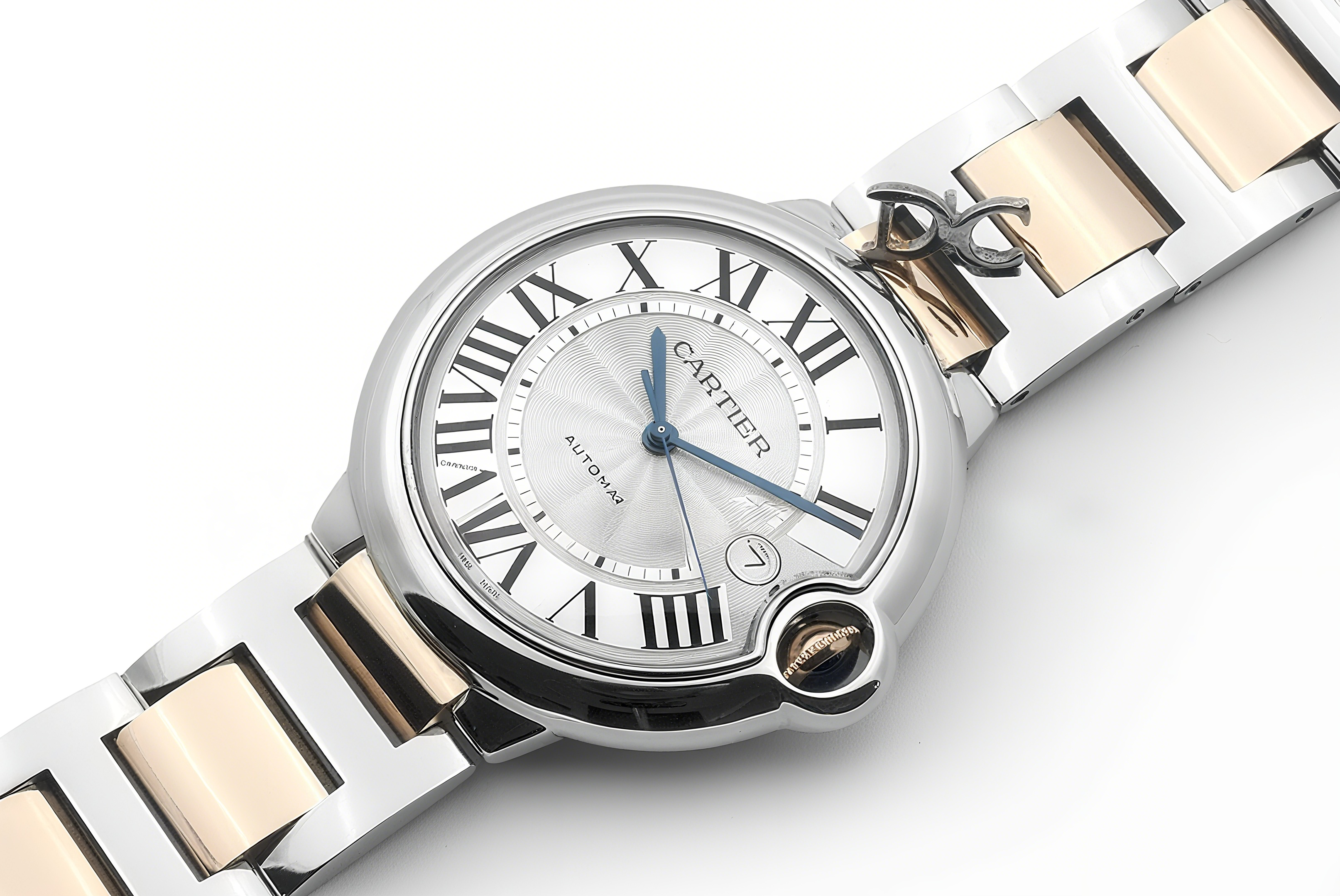 Ballon Bleu de Cartier 42mm White Dial in Steel and Gold-fasswatch