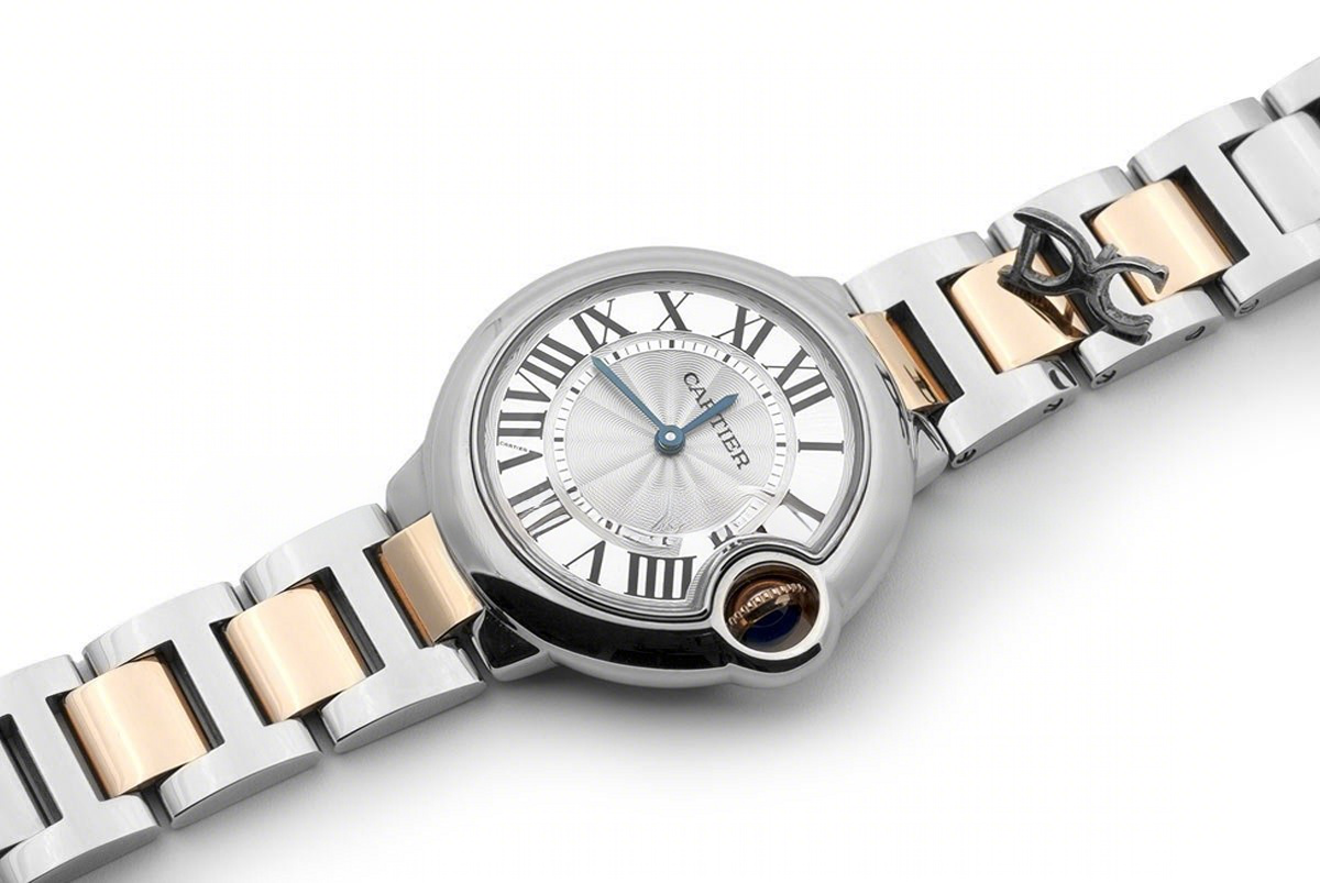 Ballon Bleu de Cartier 33mm White Dial in Steel and Gold-fasswatch