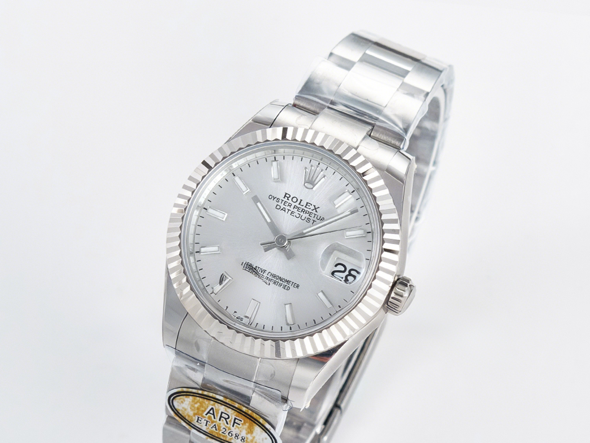 Rolex DateJust 31 278274 ARF 1:1 Best Edition 904L Steel Silver Dial Stick Marker on SS Oyster Bracelet ETA 2688-fasswatch